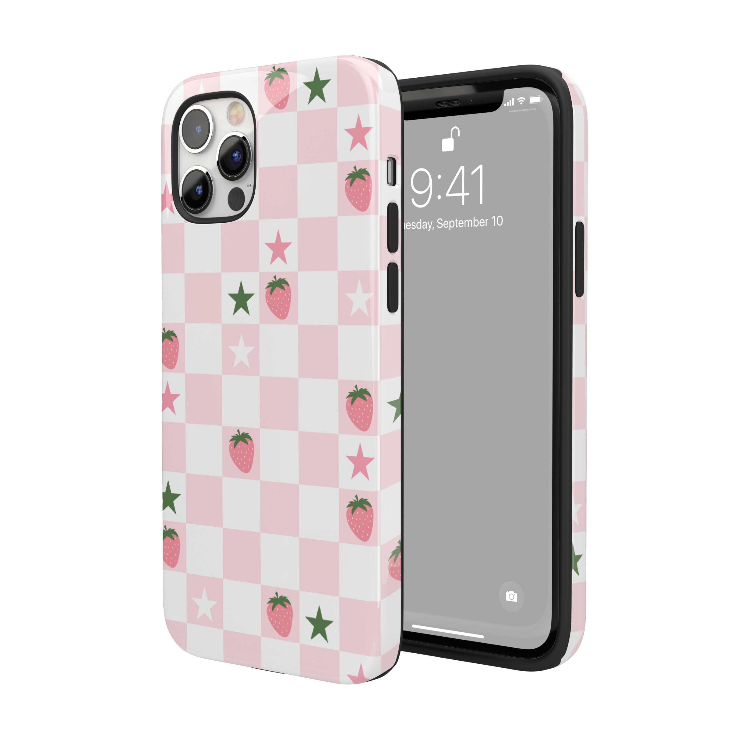 Strawberry Check iPhone Case