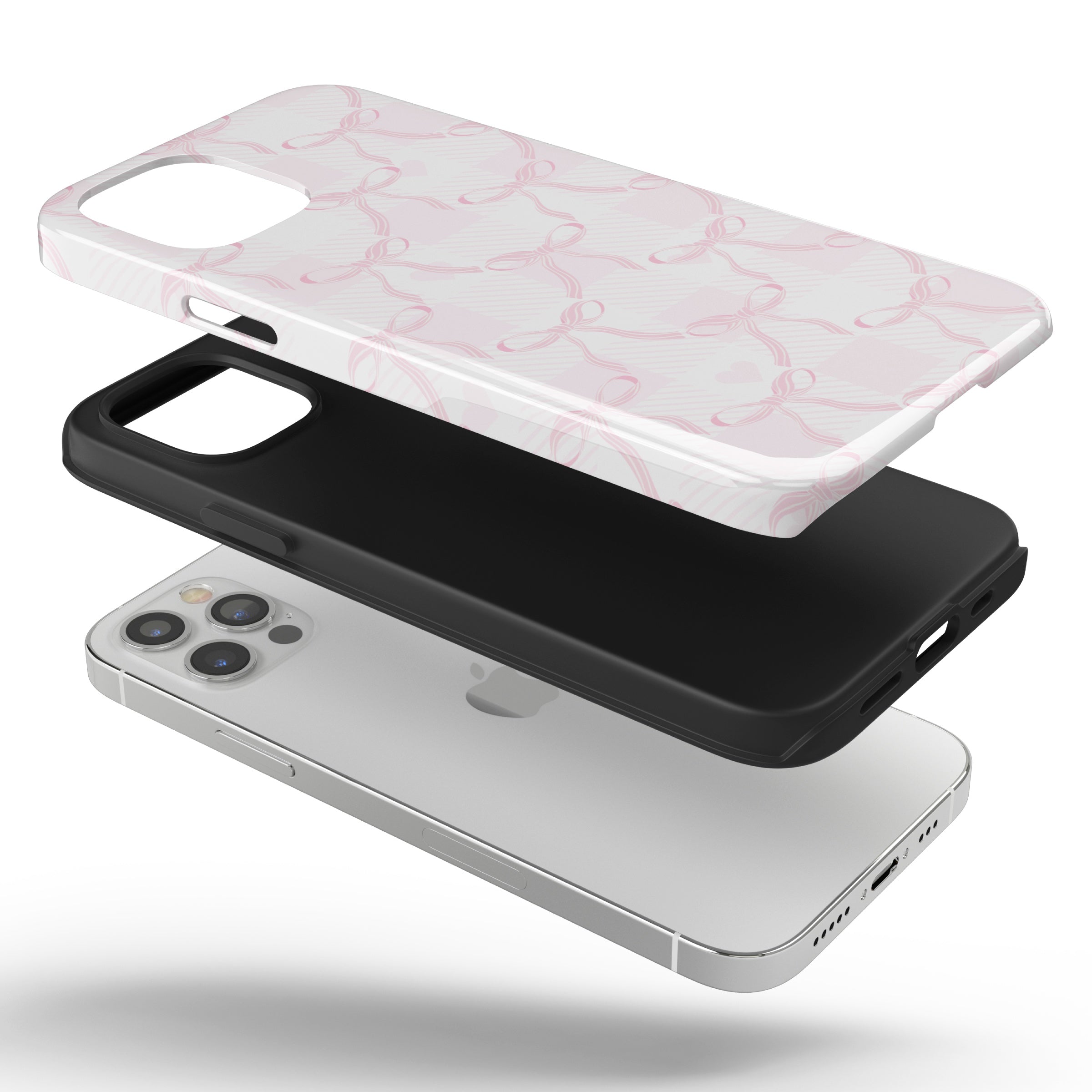 Pink Ribbon Bows iPhone Case