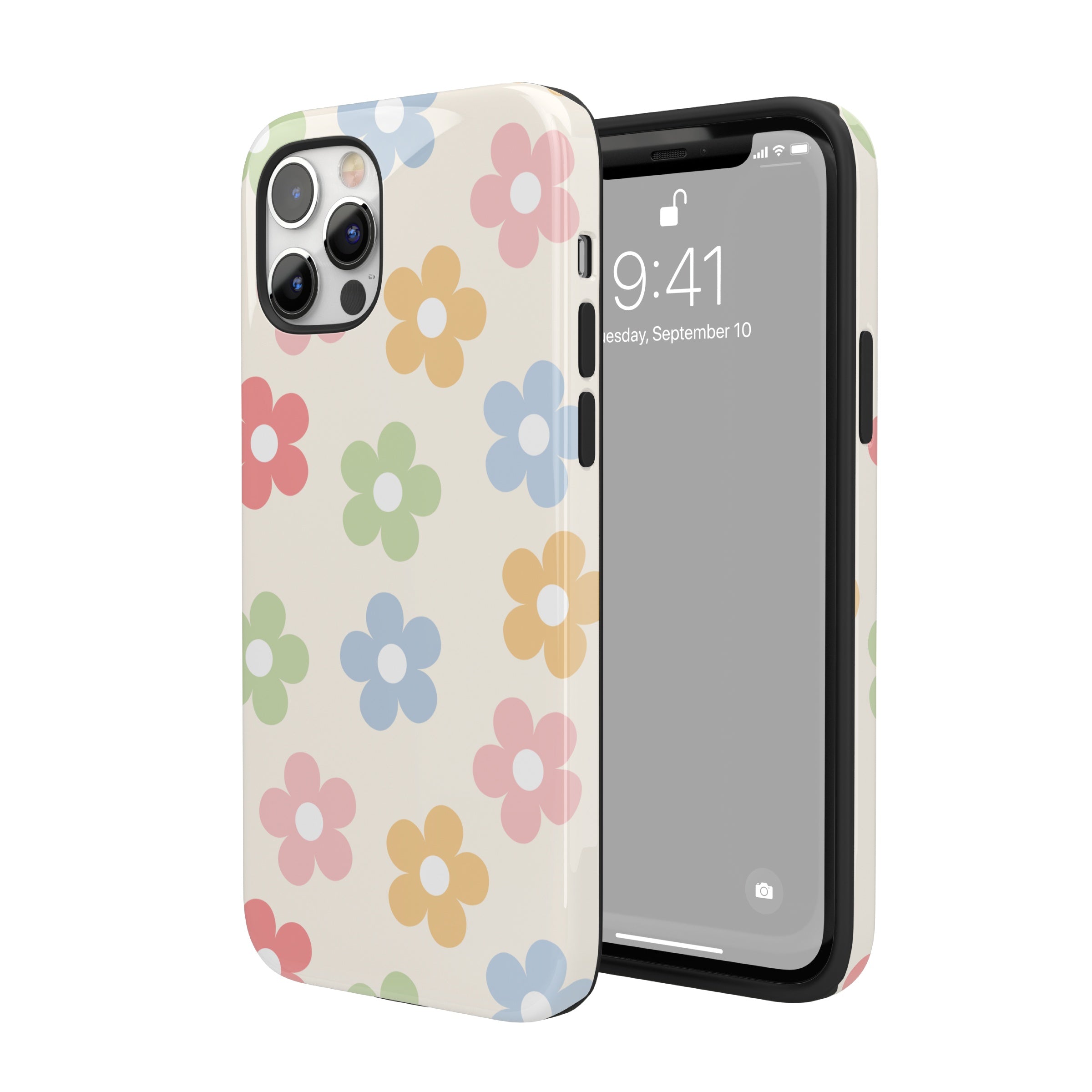 Preppy Retro Flowers iPhone Case