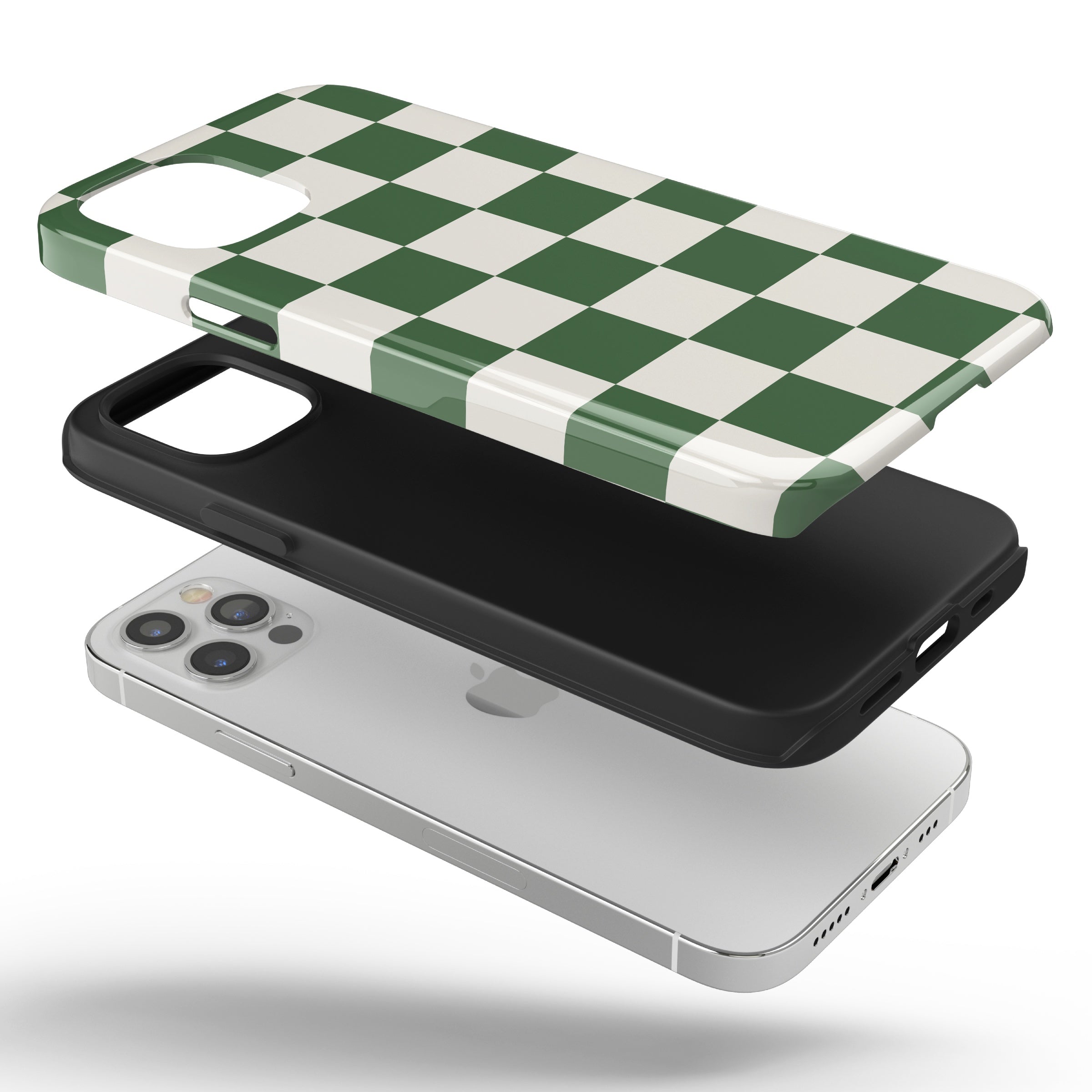 Green Checkered iPhone Case