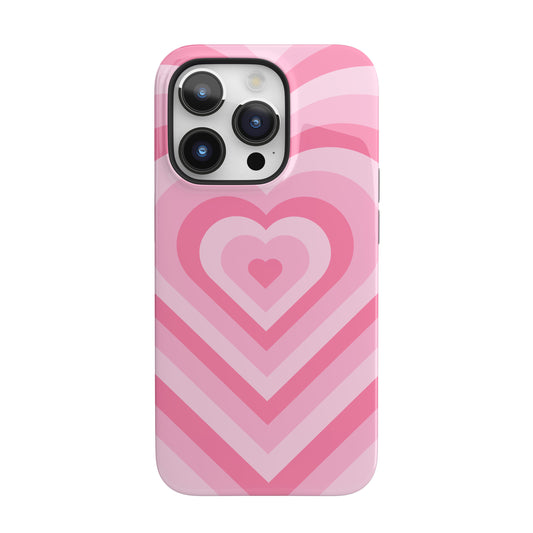 Pink Glowing Hearts iPhone Case