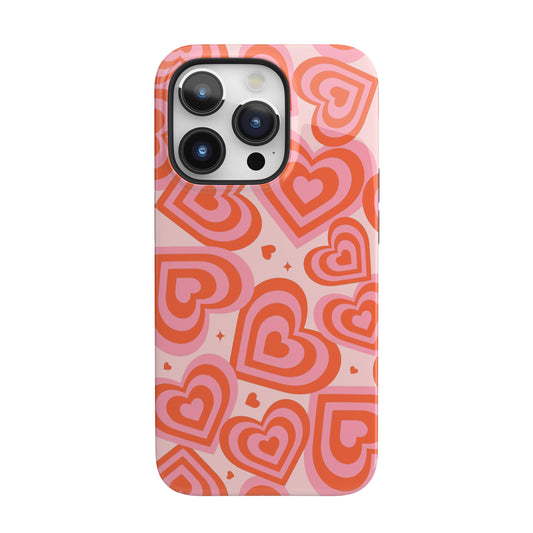 Pink & Red Hearts iPhone Case