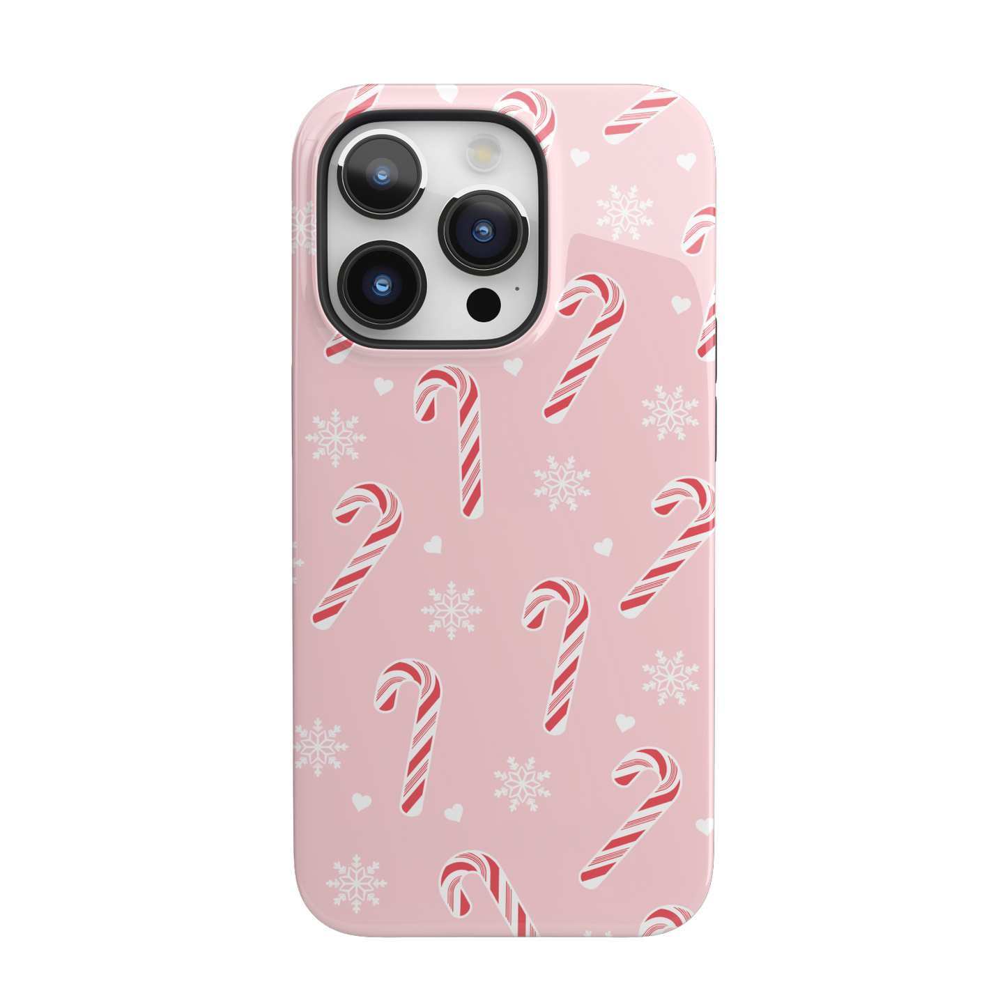 Peppermint Snowflakes iPhone Case