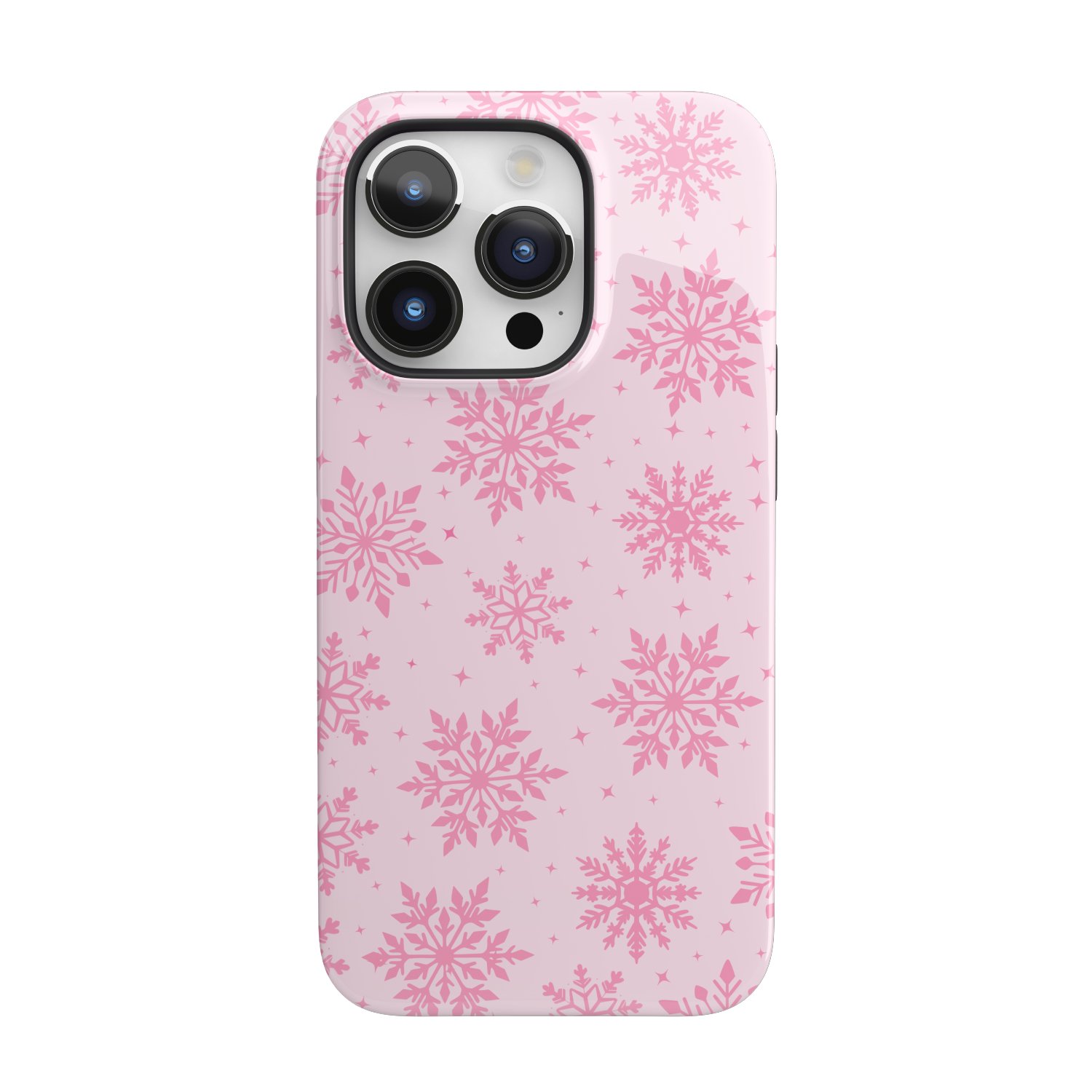 Pink Snowflakes iPhone Case