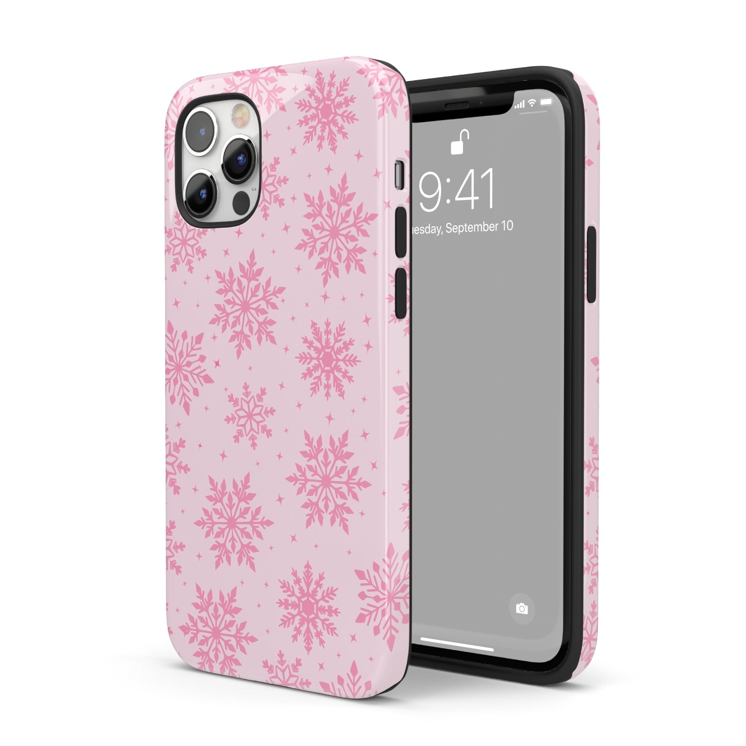 Pink Snowflakes iPhone Case