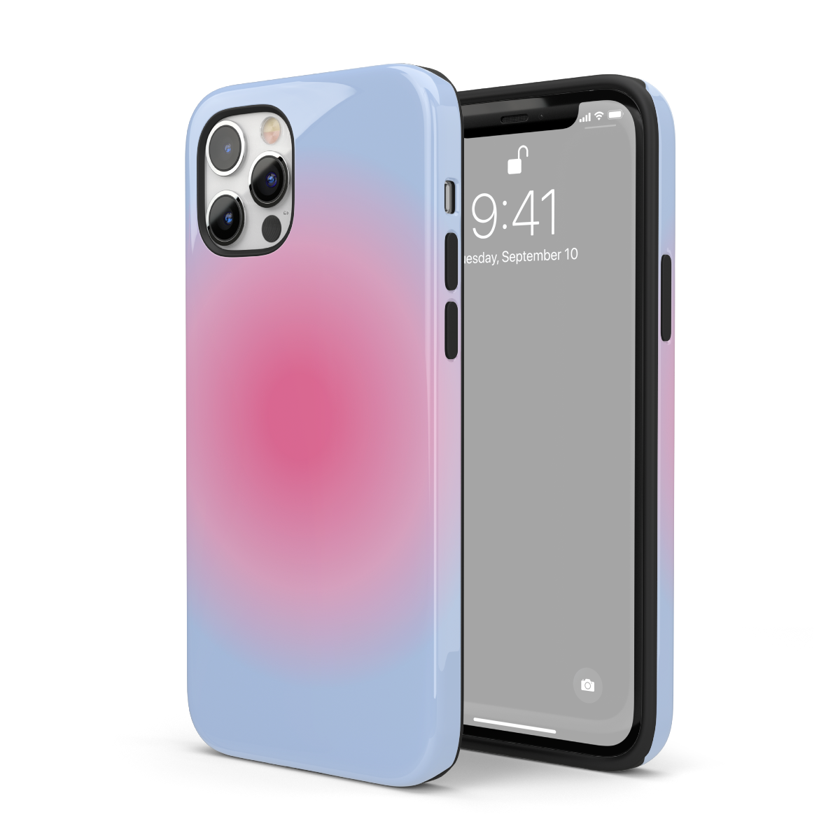 Pink & Blue Aura iPhone Case