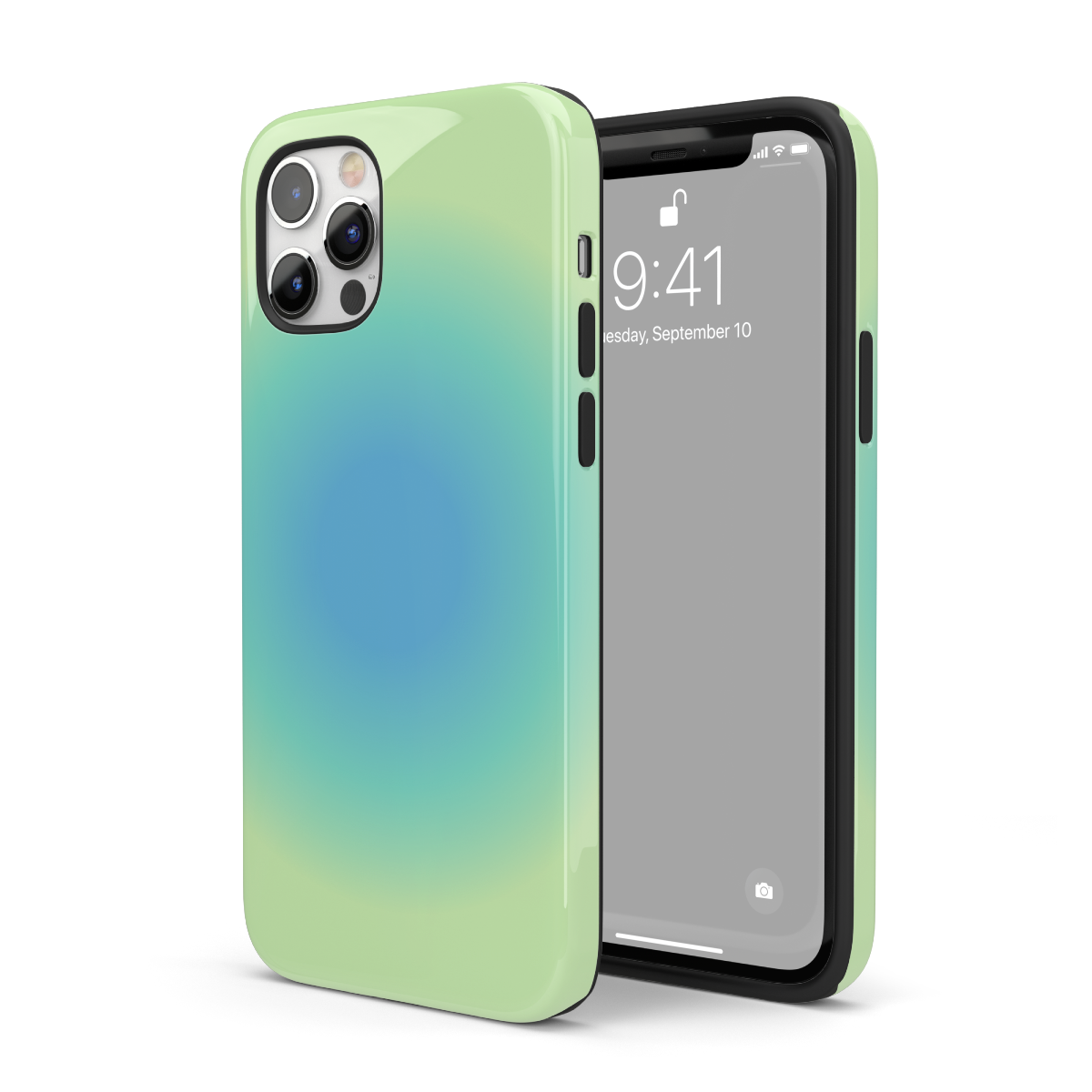Blue & Green Aura iPhone Case