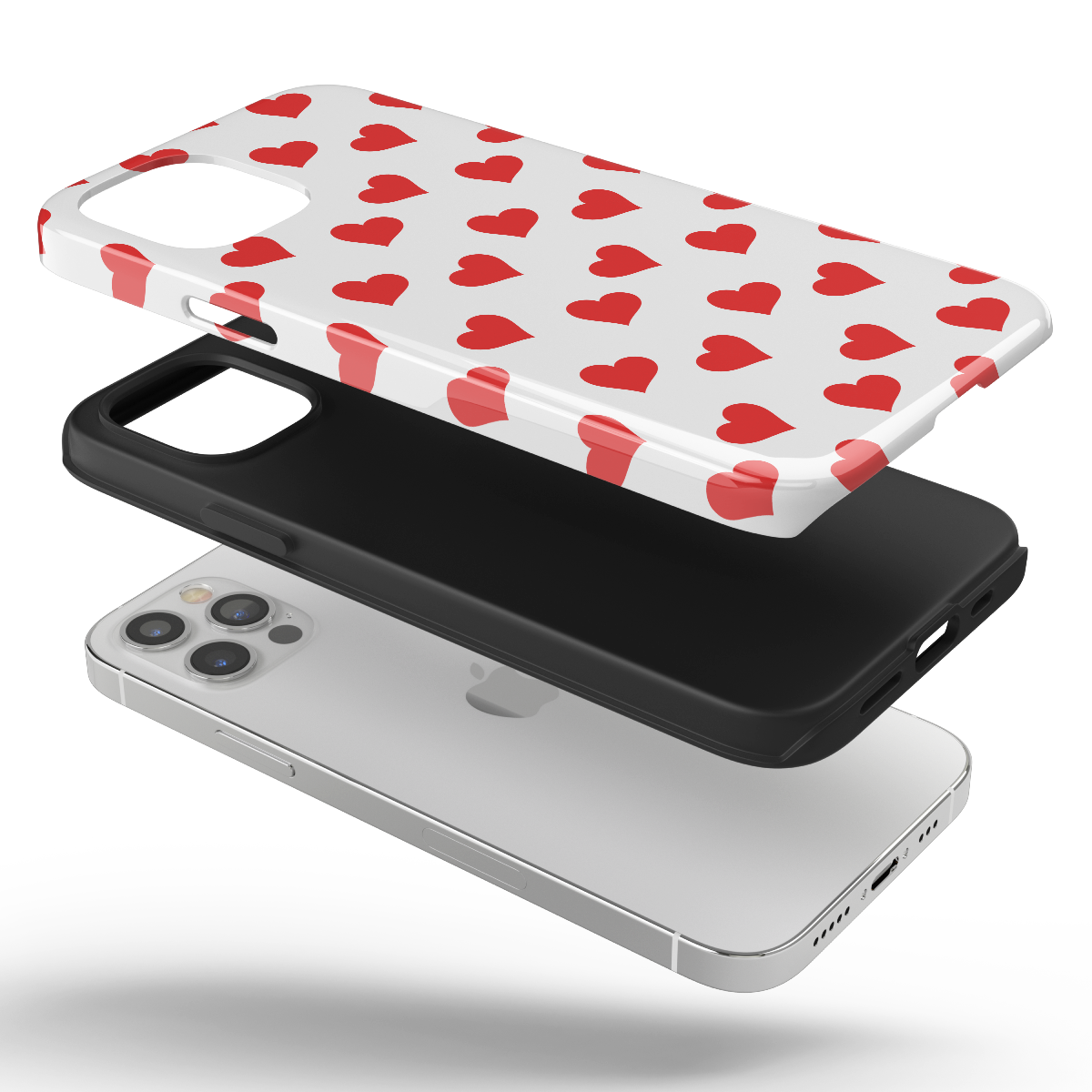 Red Heart Mania iPhone Case