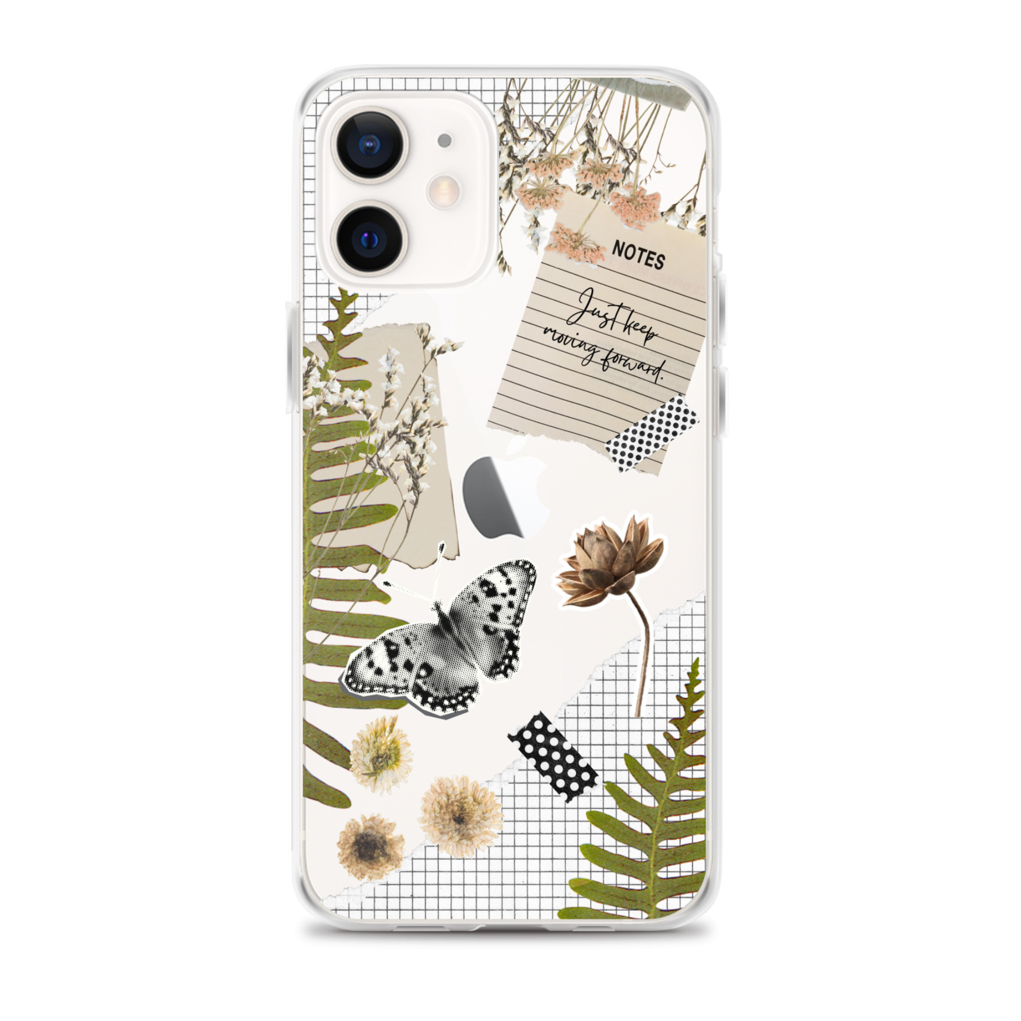 Boho Collage Clear iPhone Case