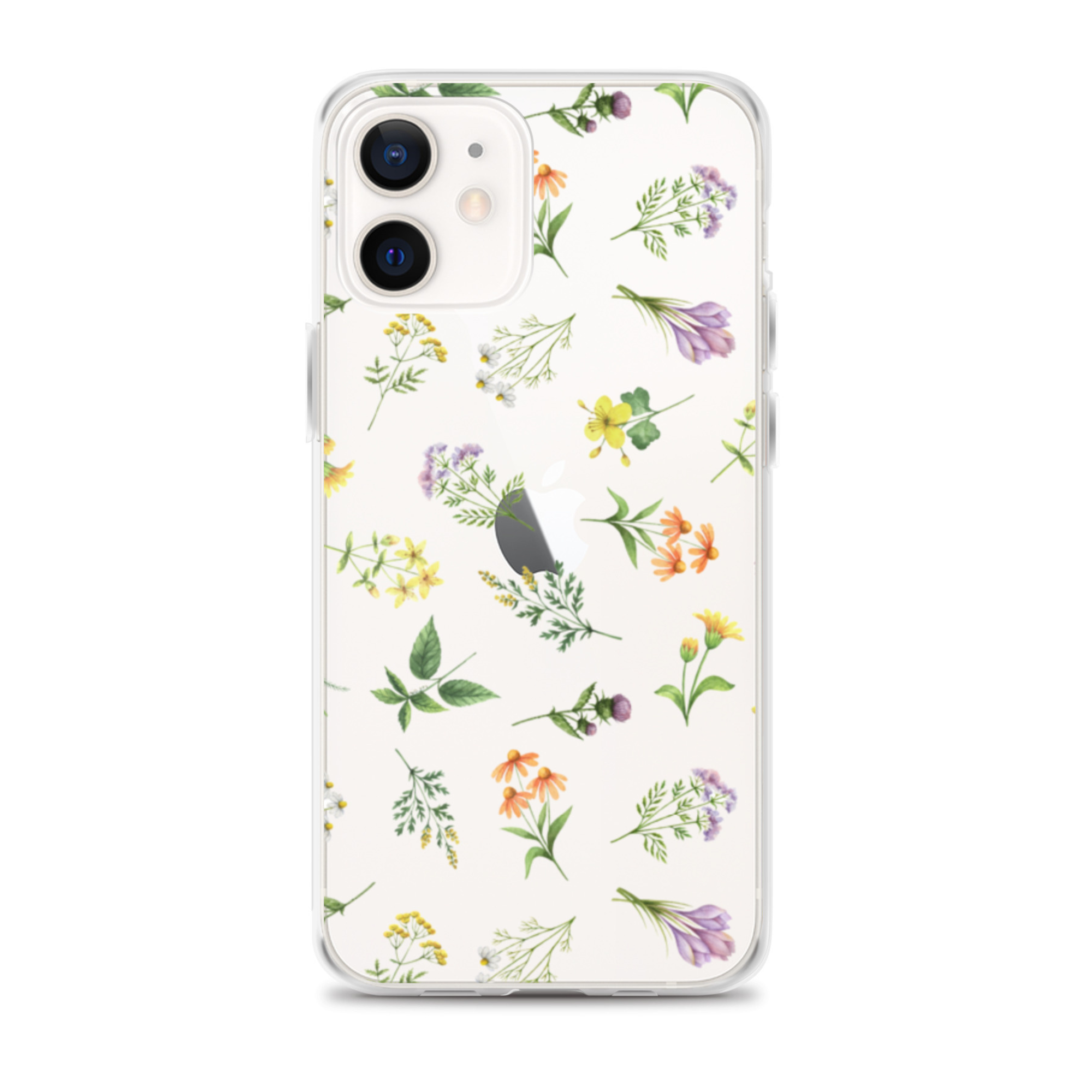 Floral Rain Clear iPhone Case