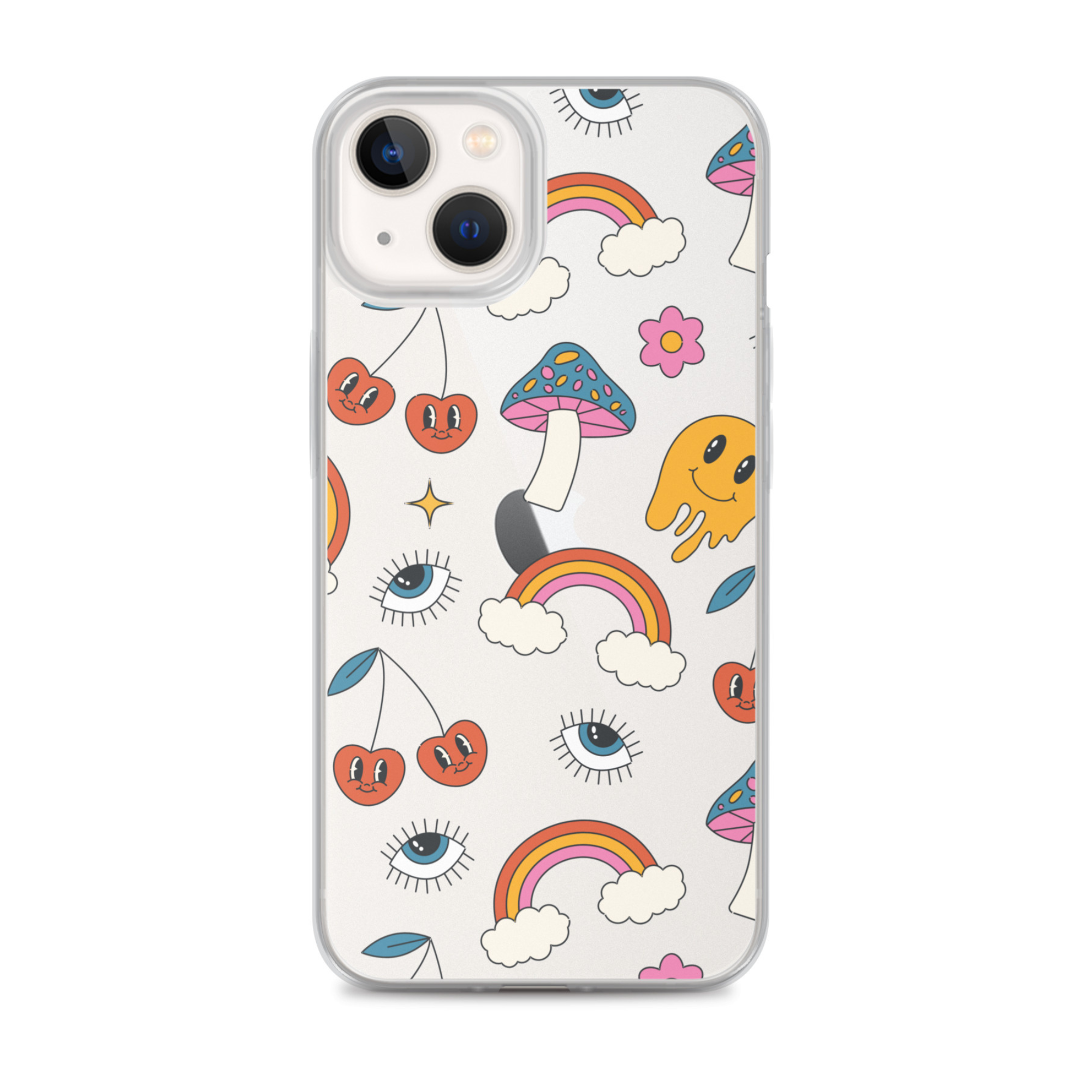 Rainbow Vibes Clear iPhone Case