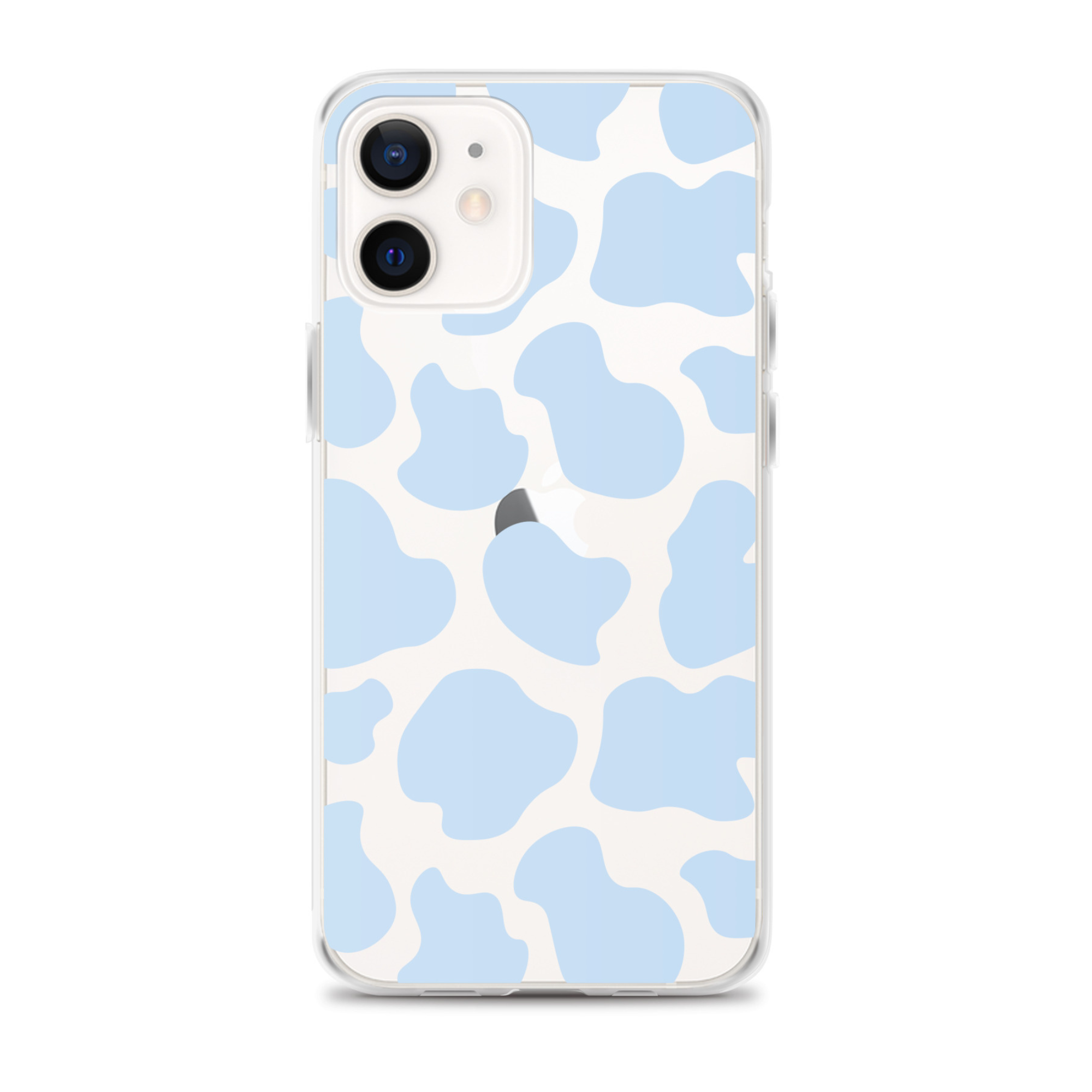 Blue Cow Clear iPhone Case