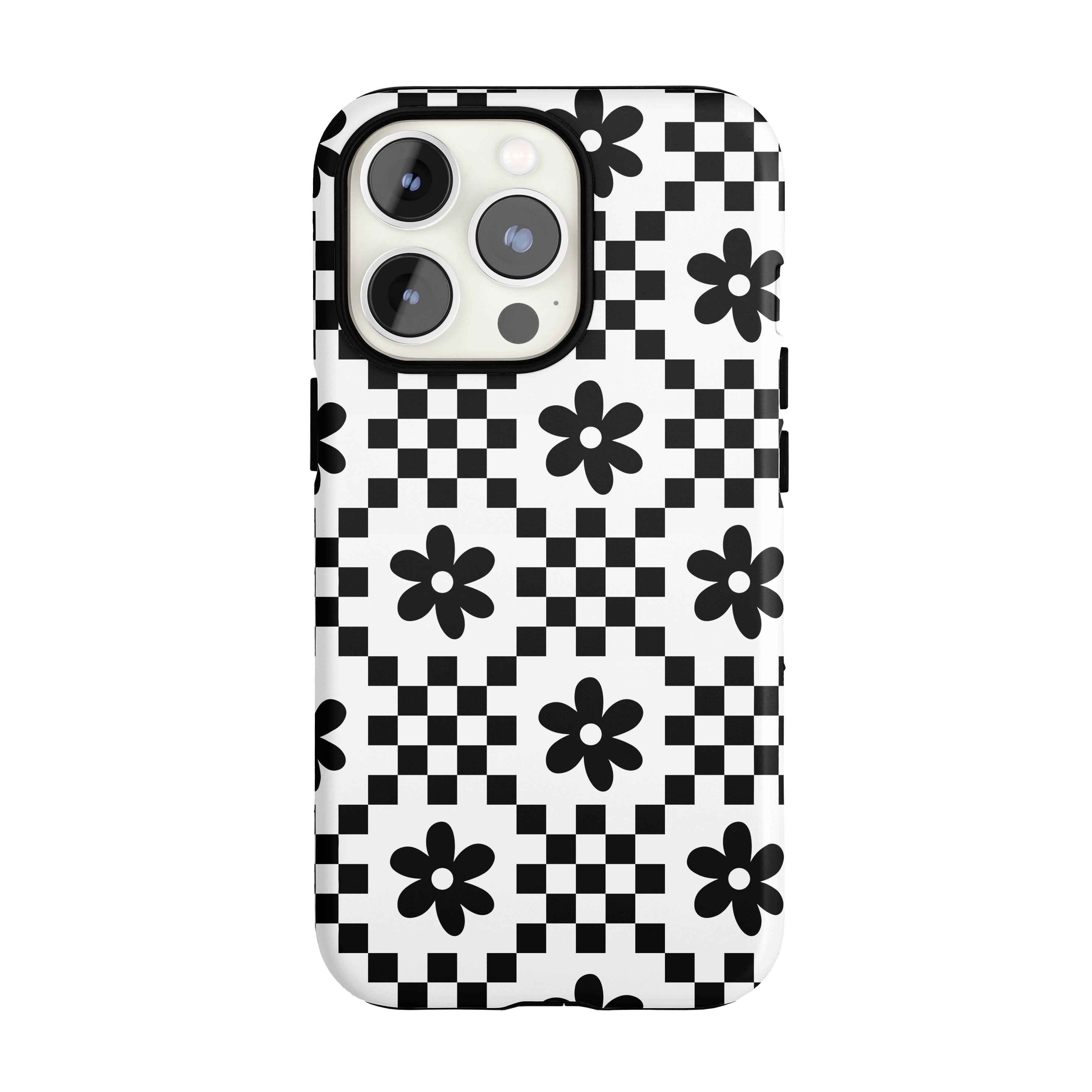 Monochrome Daisy iPhone Case