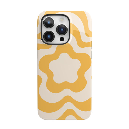 Yellow Retro Flower iPhone Case