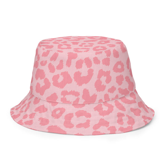 Pink Leopard Reversible bucket hat