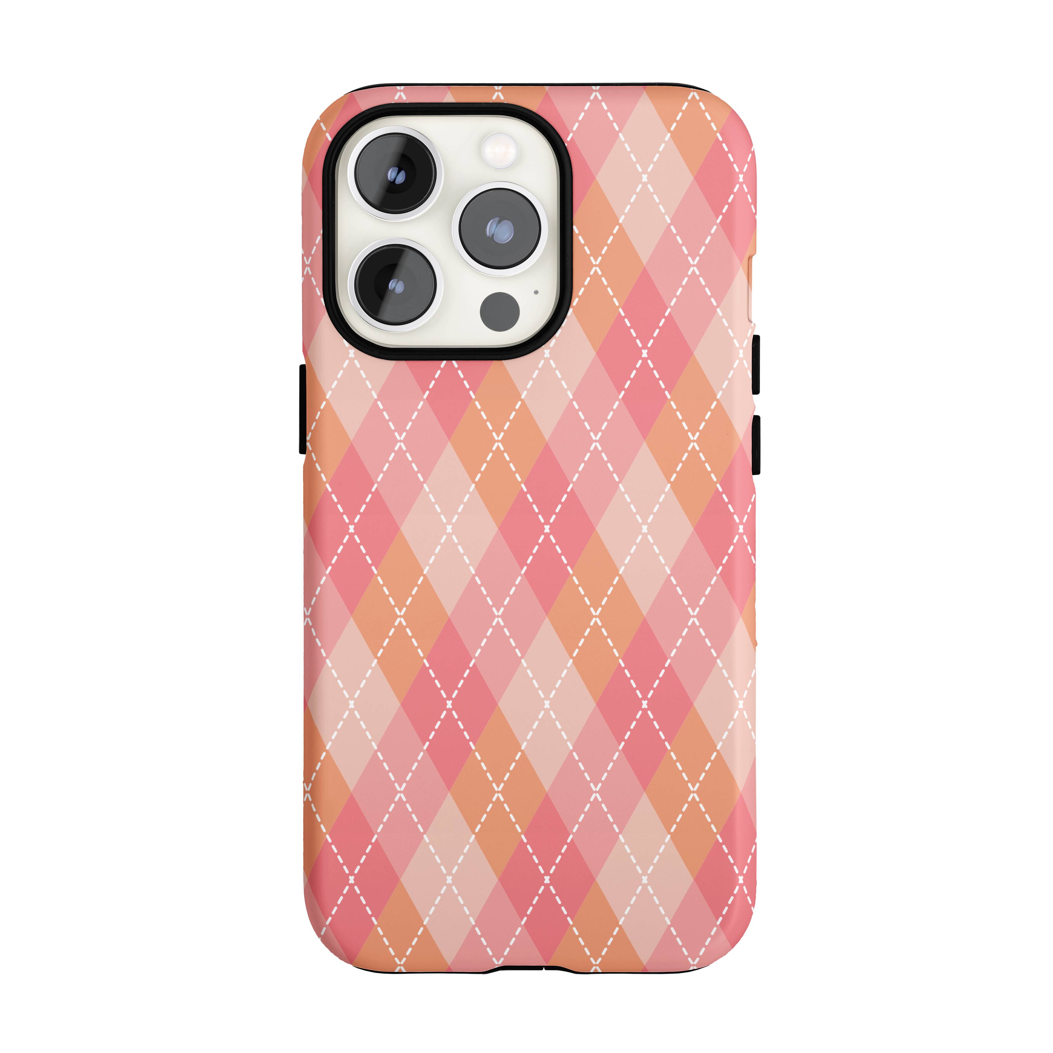 Pink Argyle iPhone Case