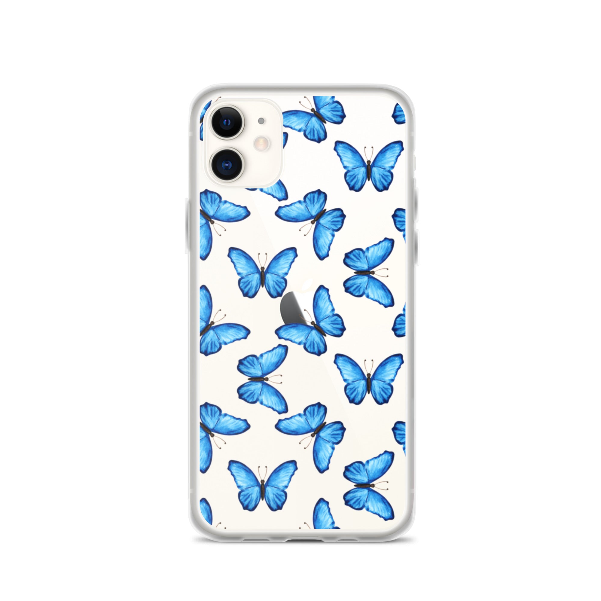 Blue Butterfly Clear iPhone Case iPhone 11