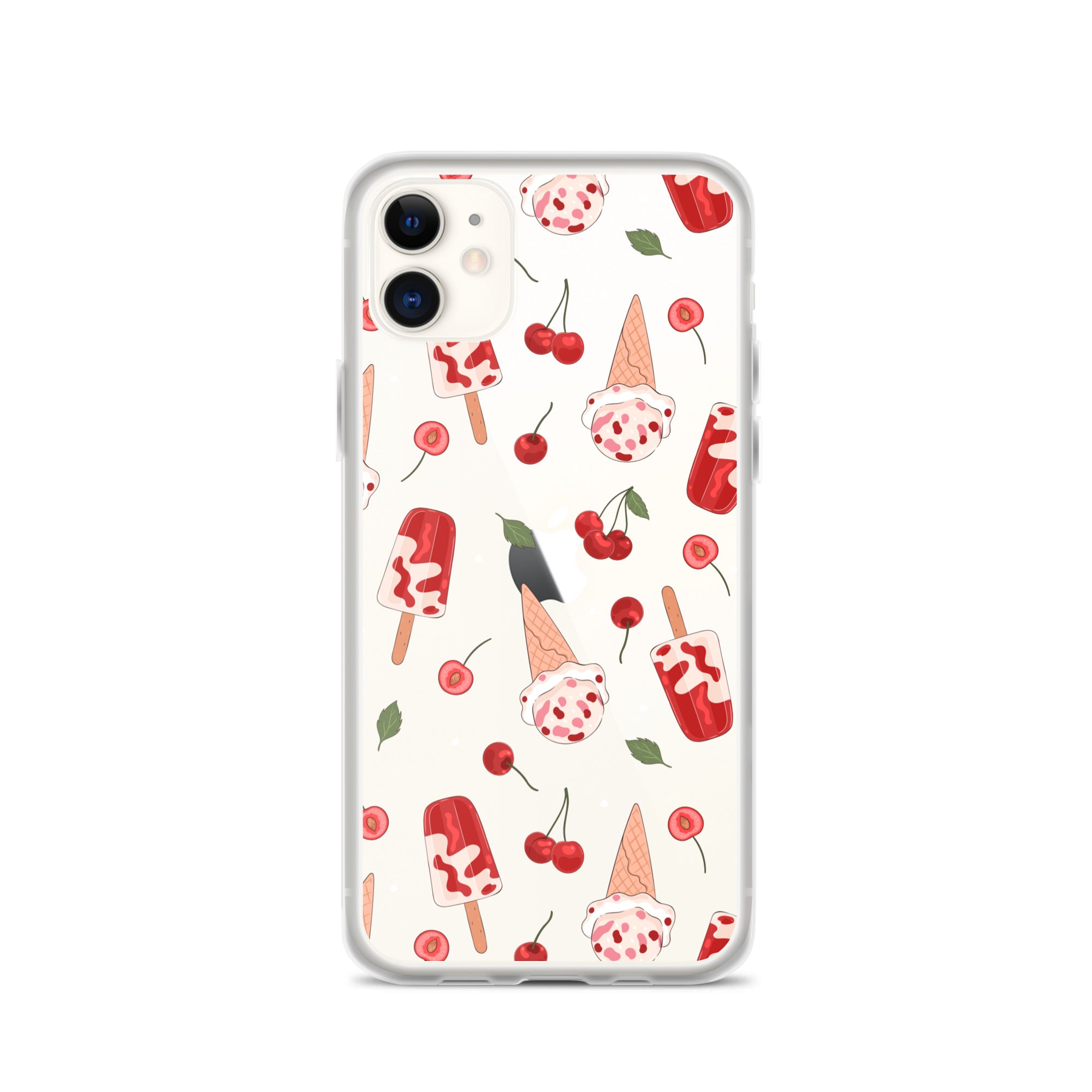 Cherry Ice Cream Clear iPhone Case iPhone 11