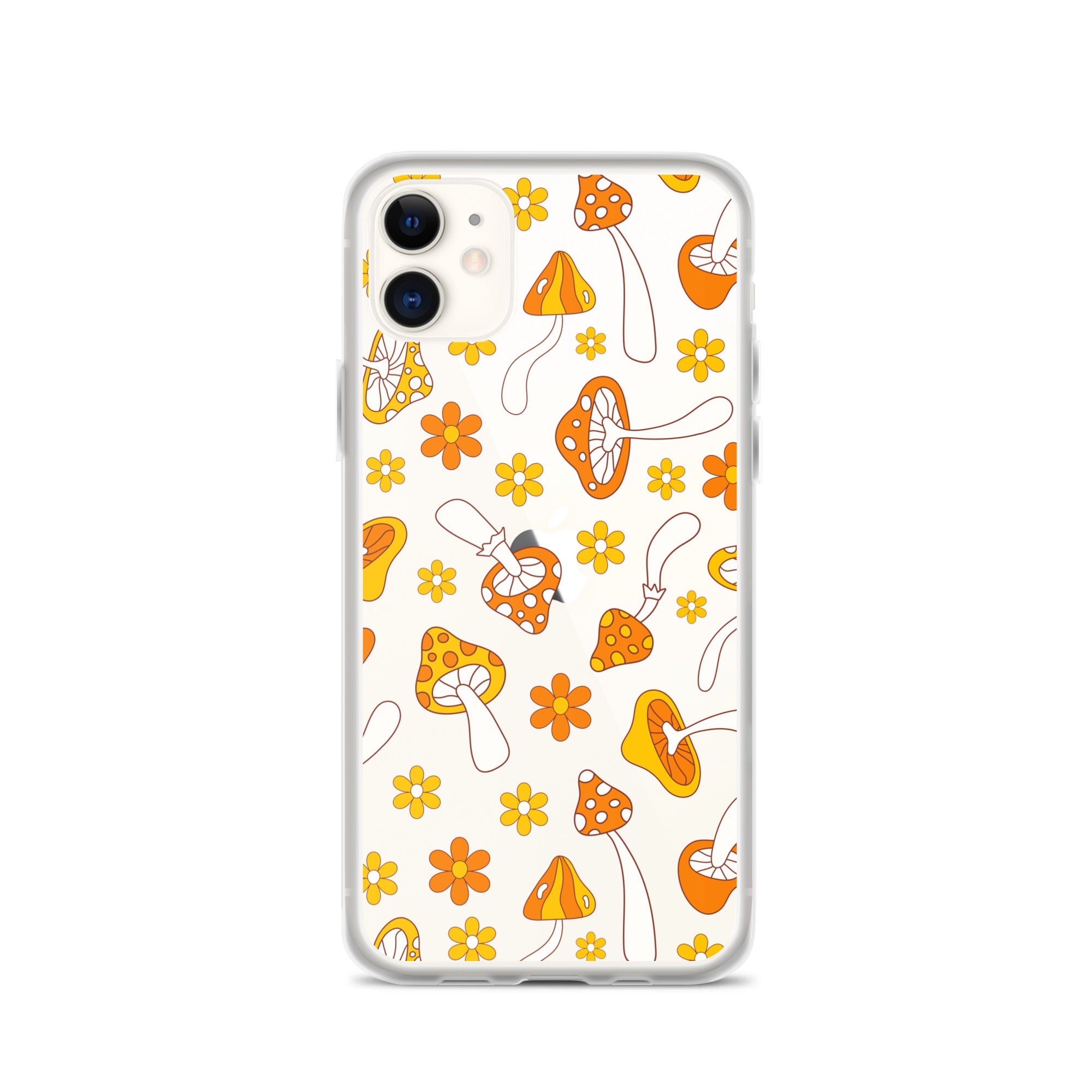Retro Mushrooms Clear iPhone Case iPhone 11