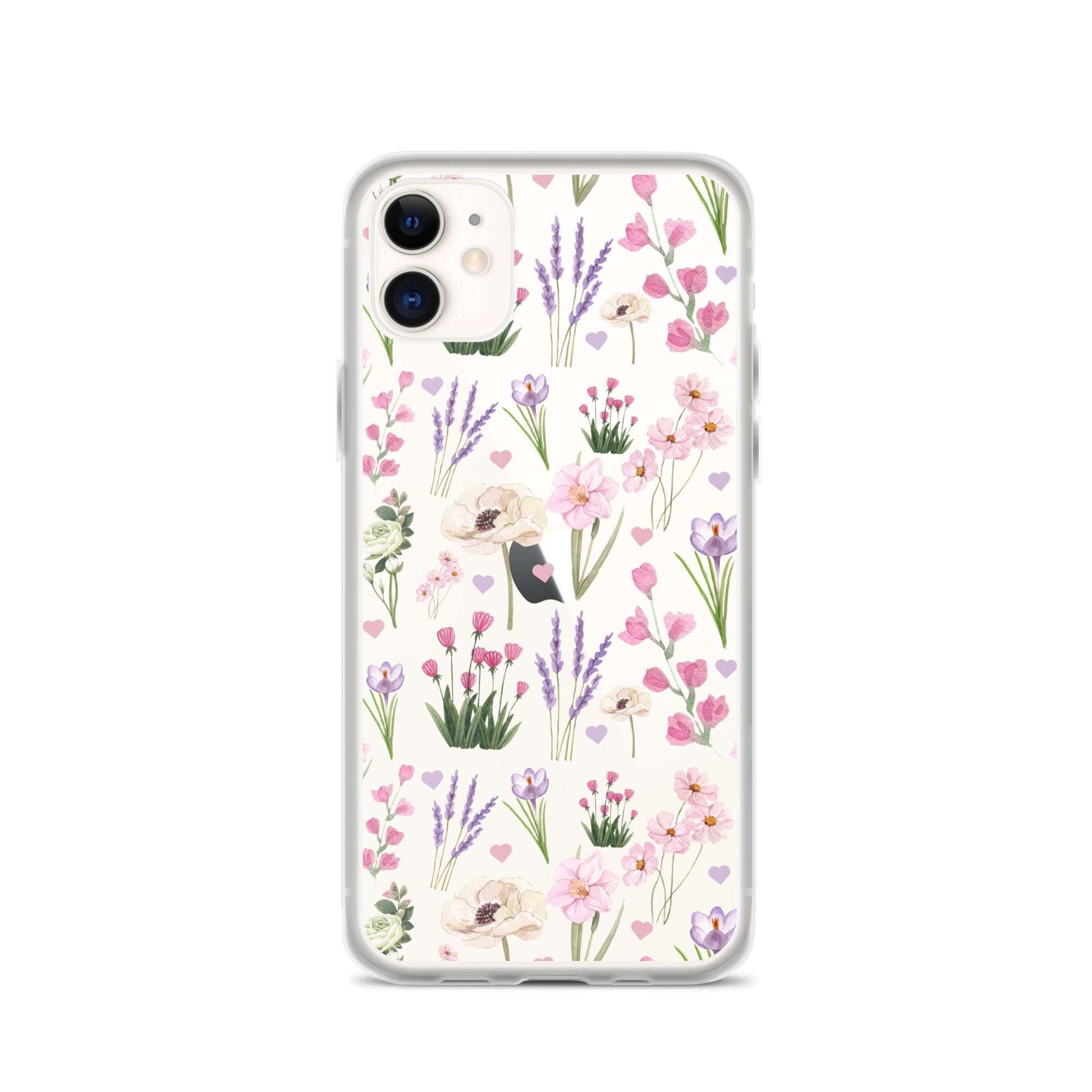 Purple Garden Clear iPhone Case