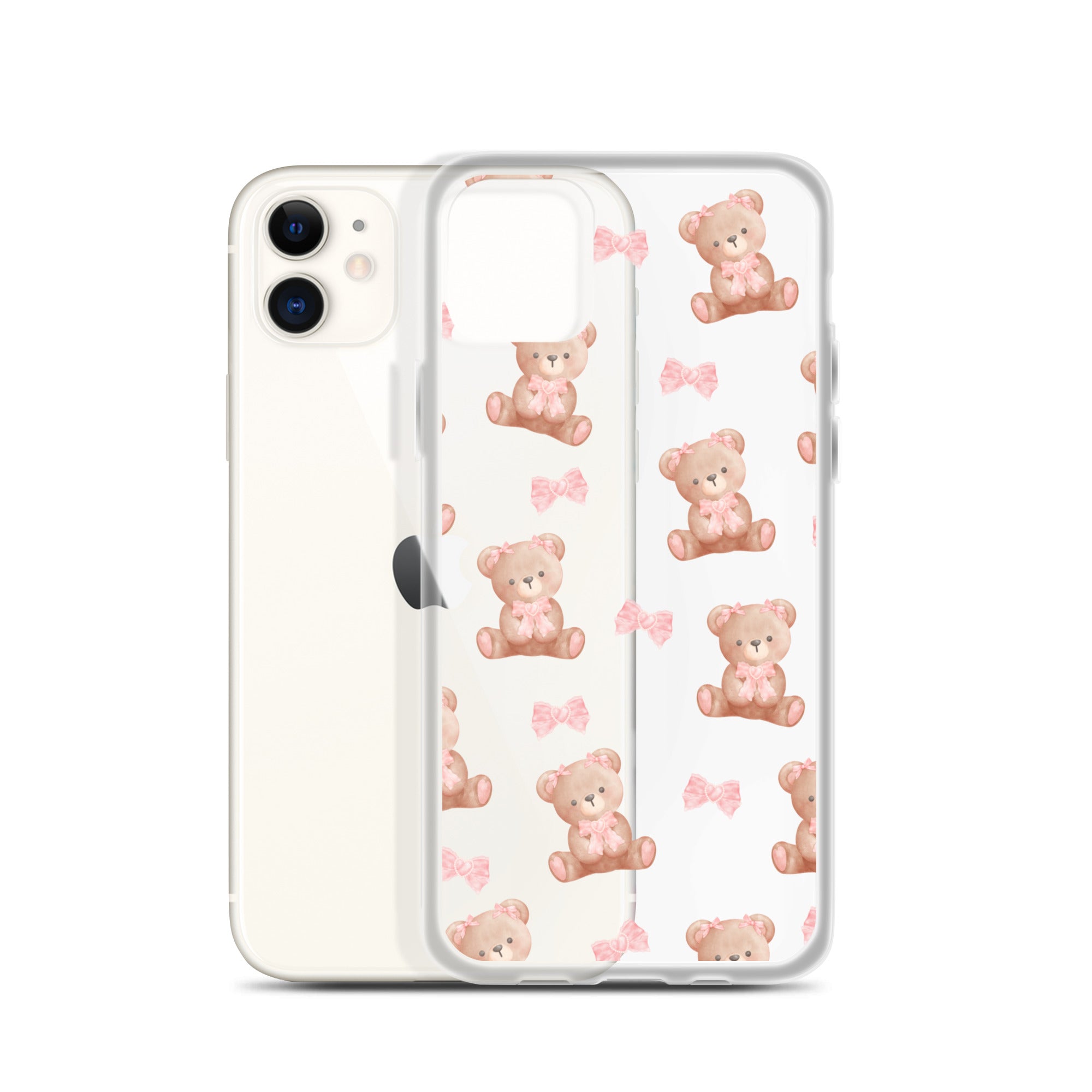 Bow Bear Clear iPhone Case