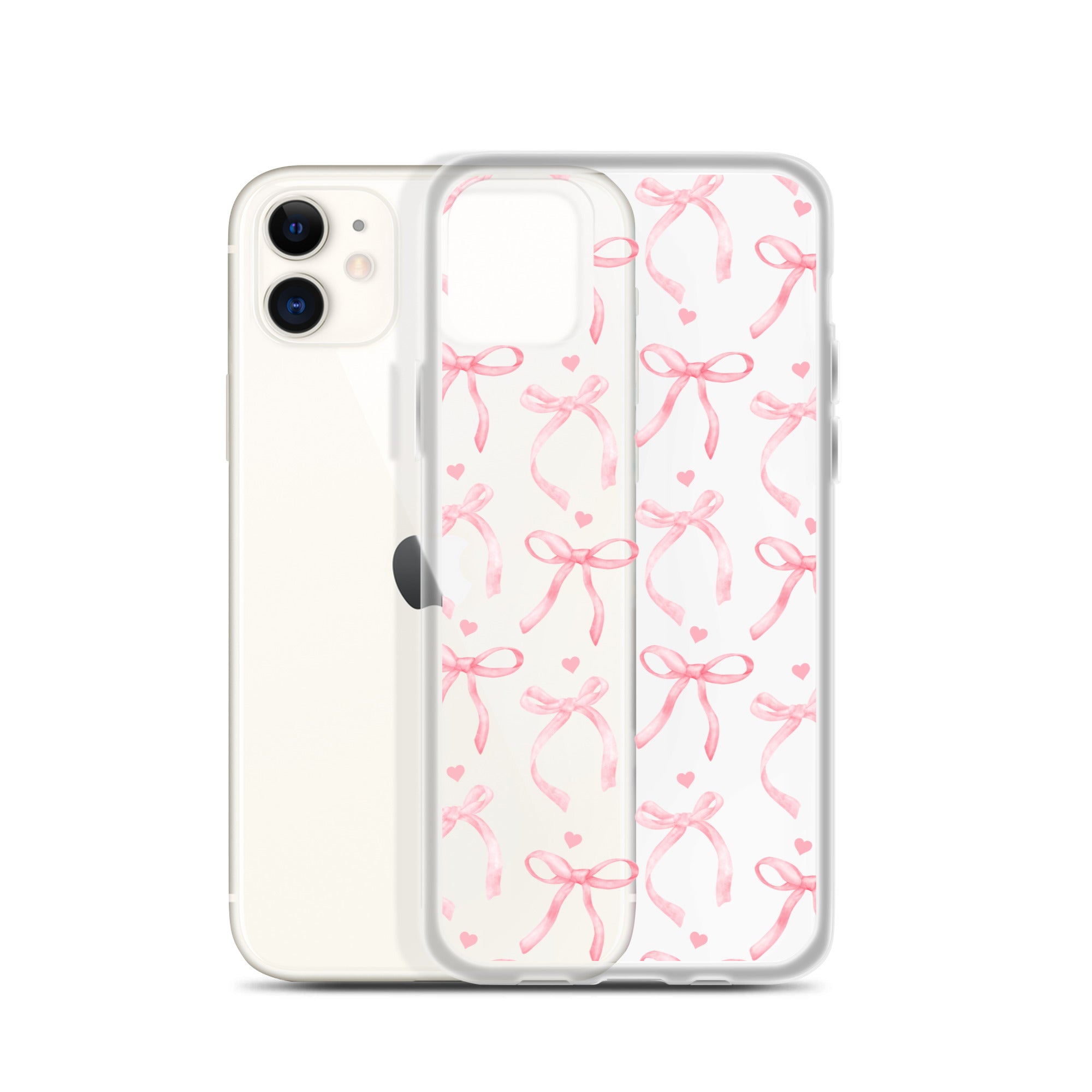 Blushing Bow Clear iPhone Case