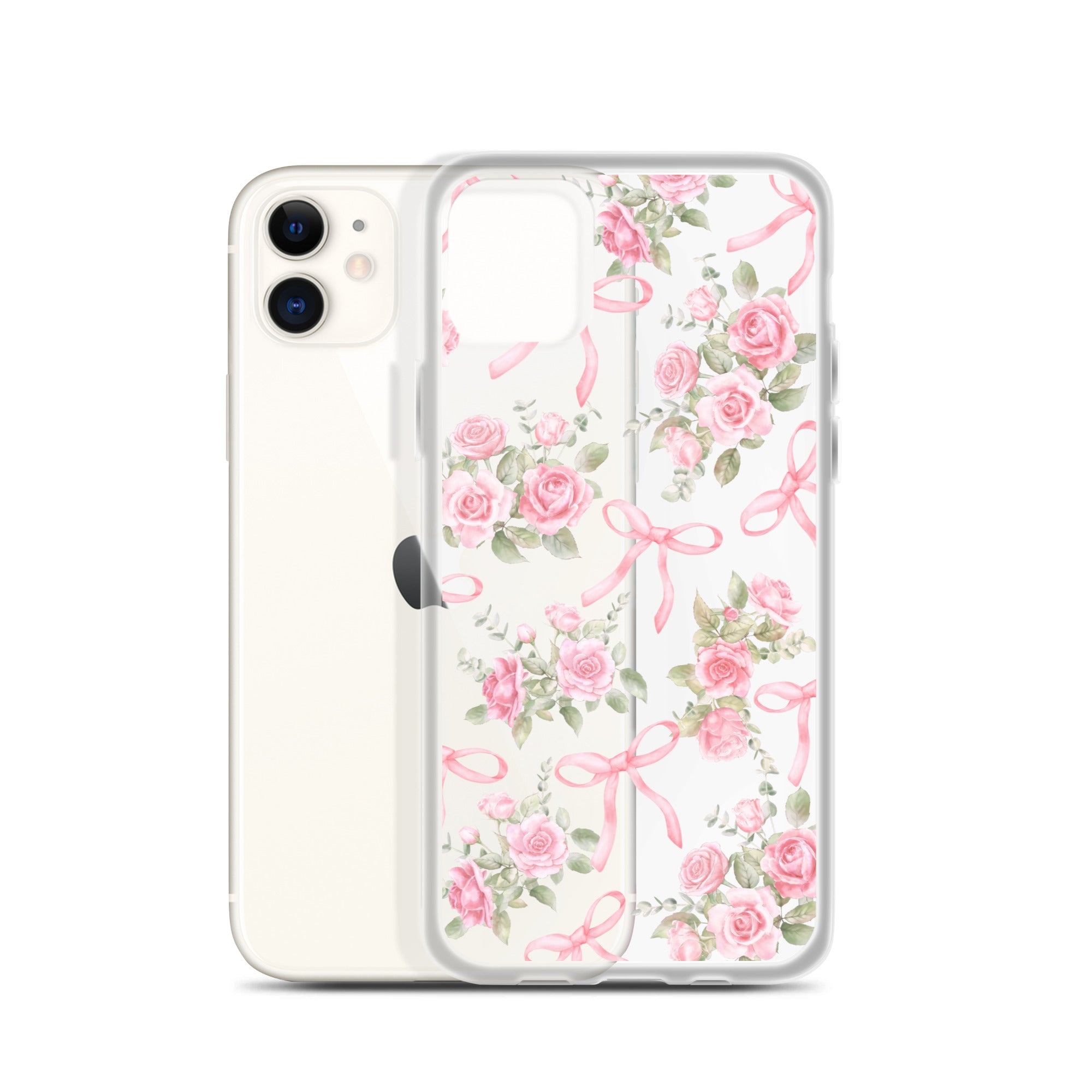 Bows & Roses Clear iPhone Case