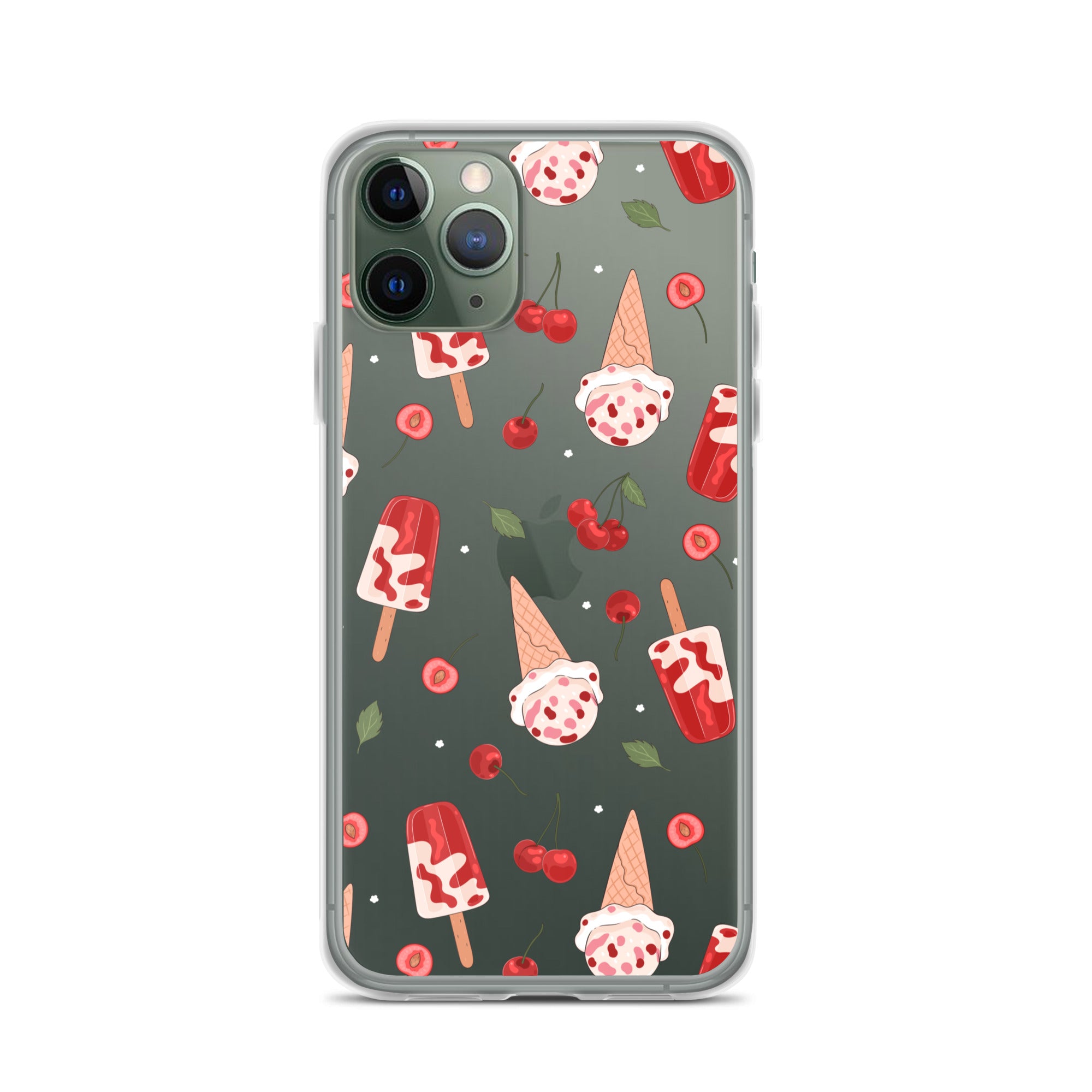 Cherry Ice Cream Clear iPhone Case iPhone 11 Pro