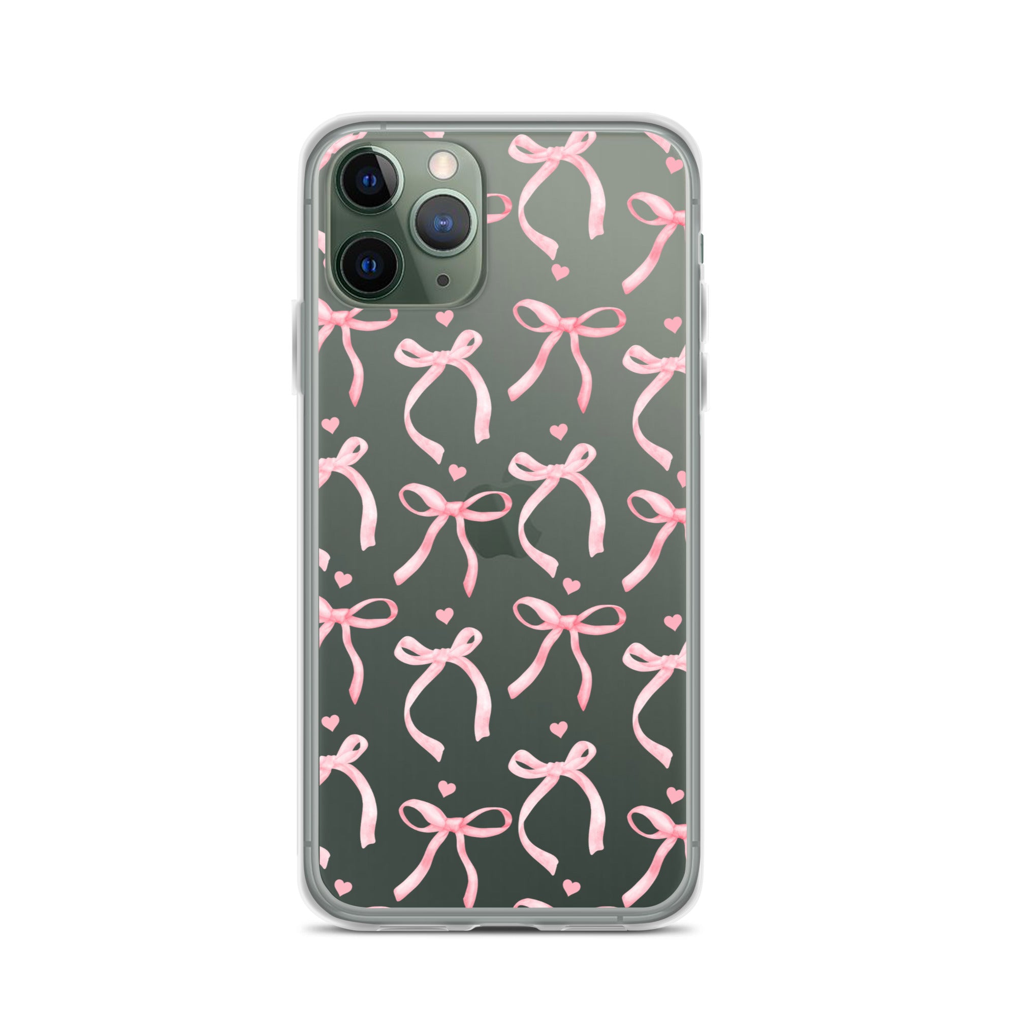 Blushing Bow Clear iPhone Case