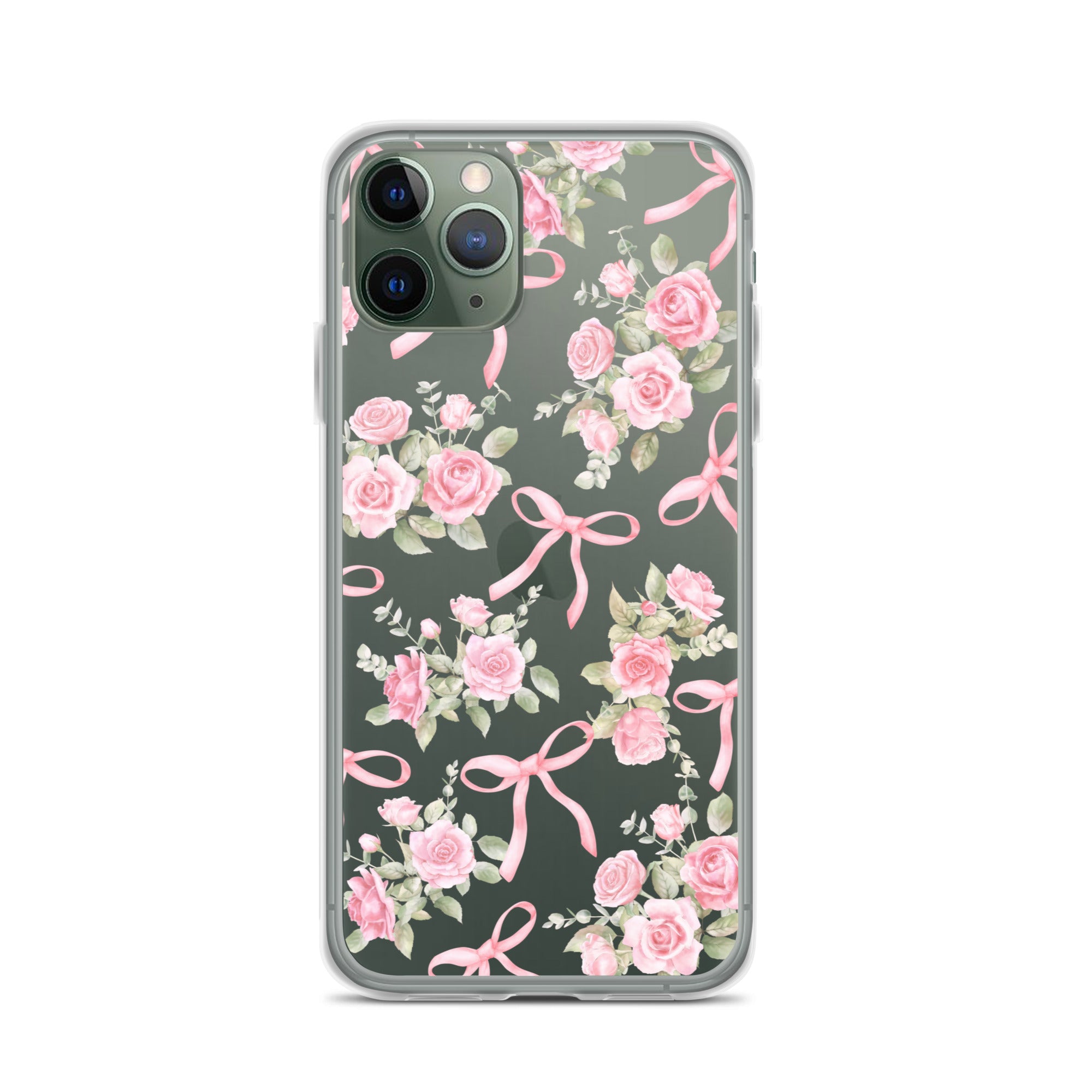 Bows & Roses Clear iPhone Case