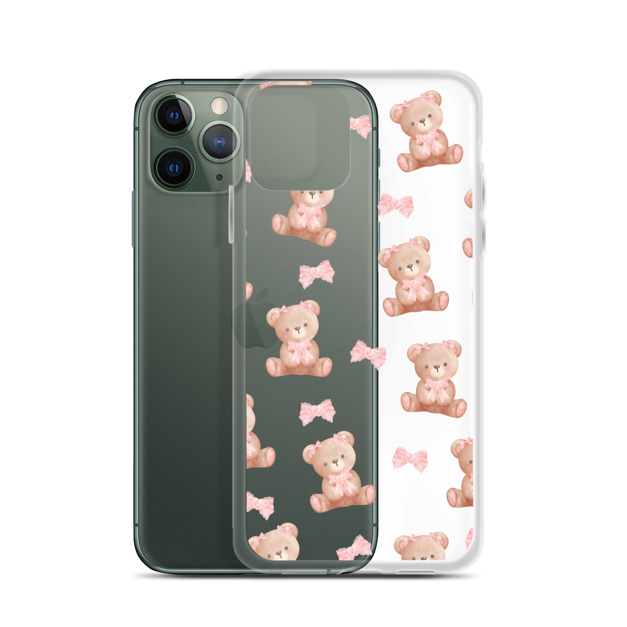 Bow Bear Clear iPhone Case