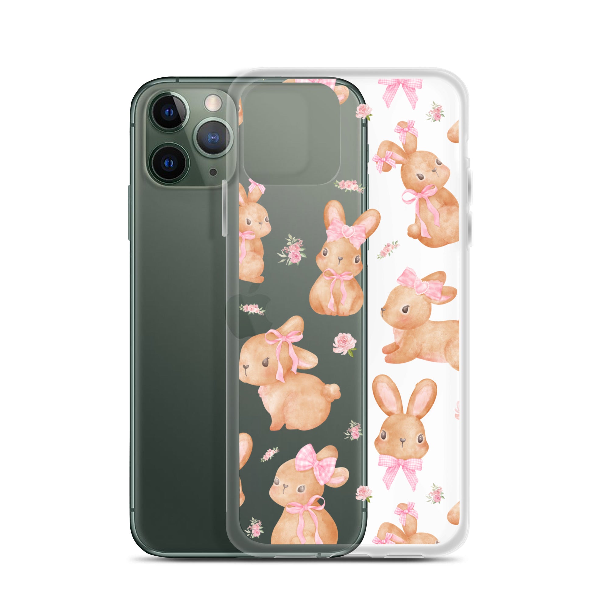 Bow Bunny Clear iPhone Case
