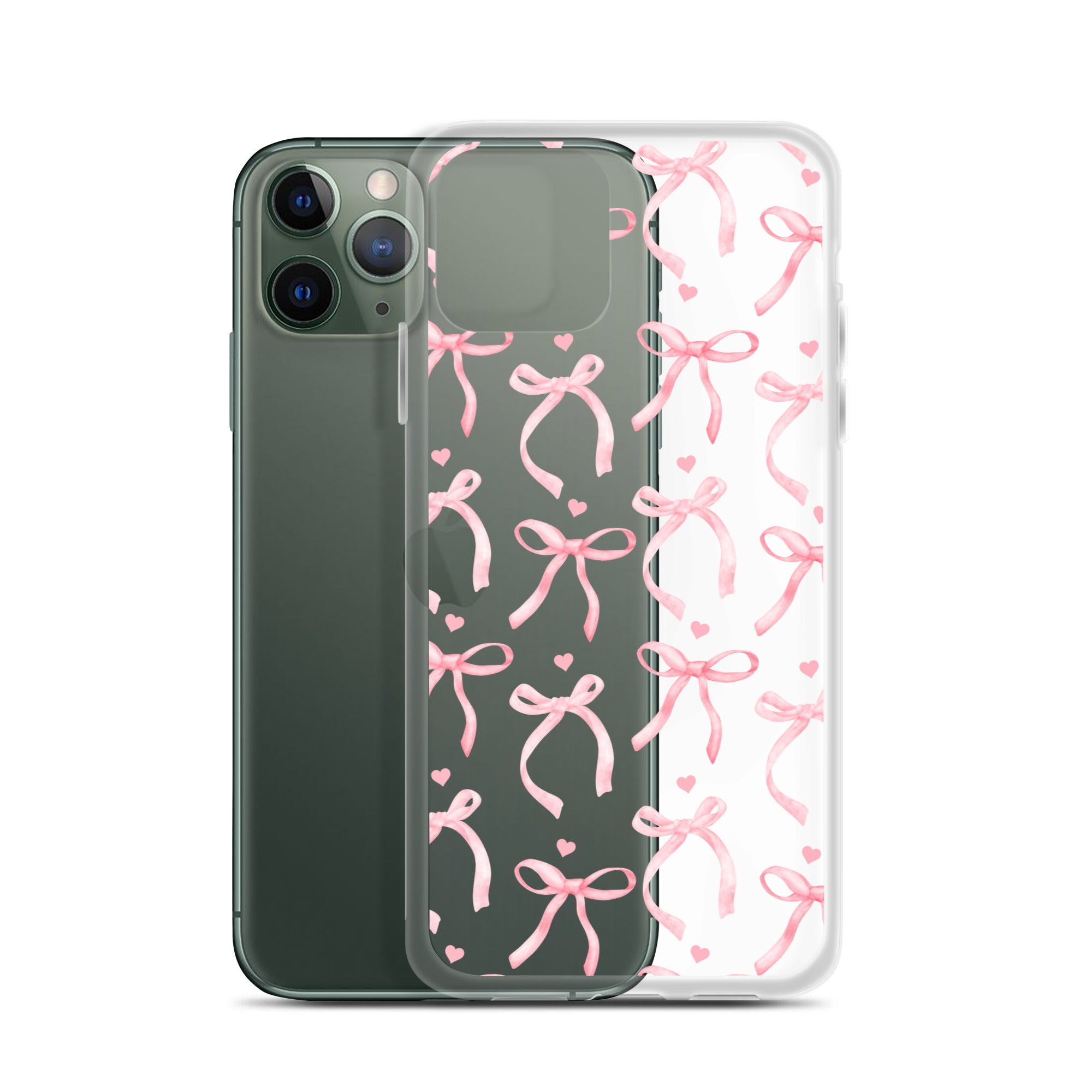 Blushing Bow Clear iPhone Case