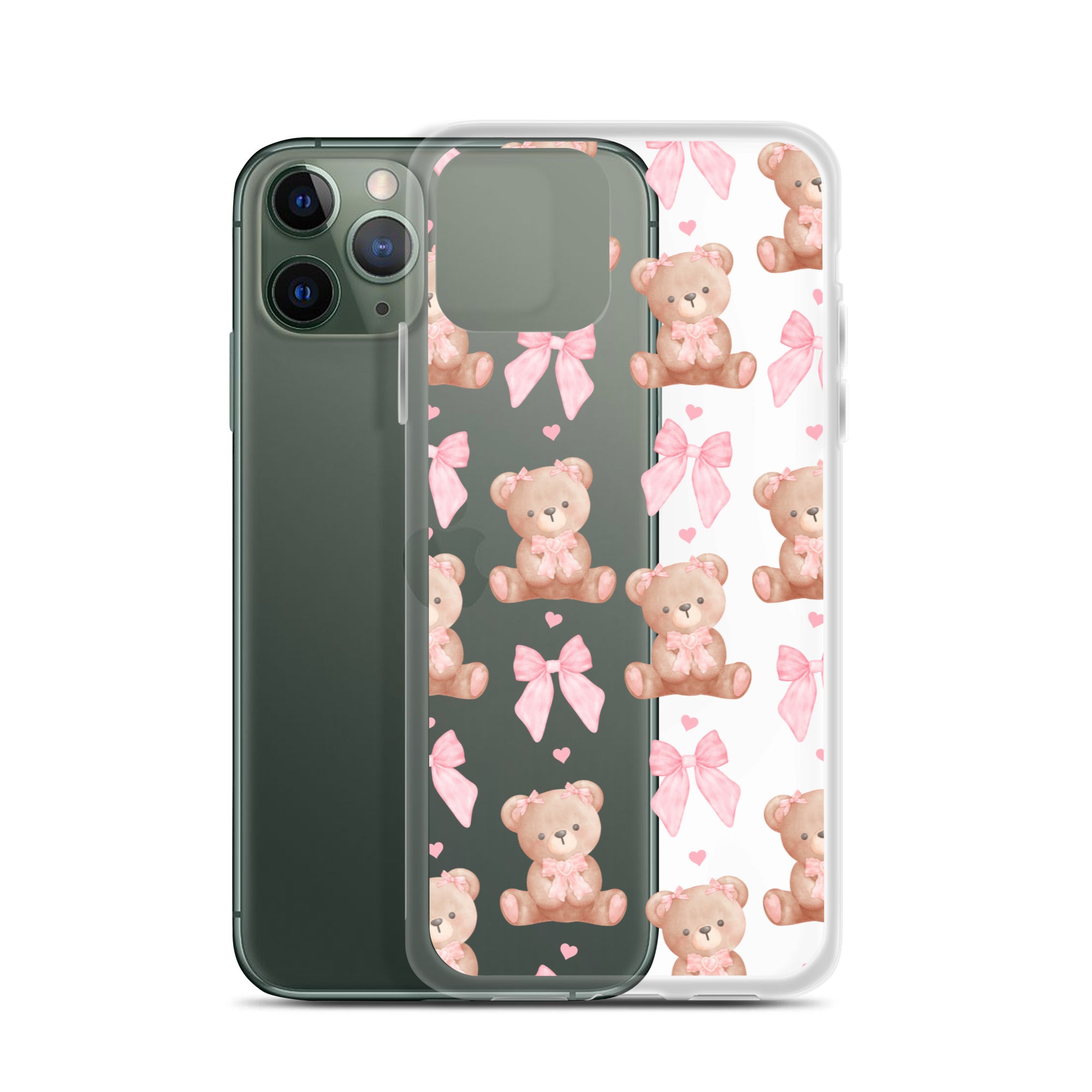 Bows & Bears Clear iPhone Case