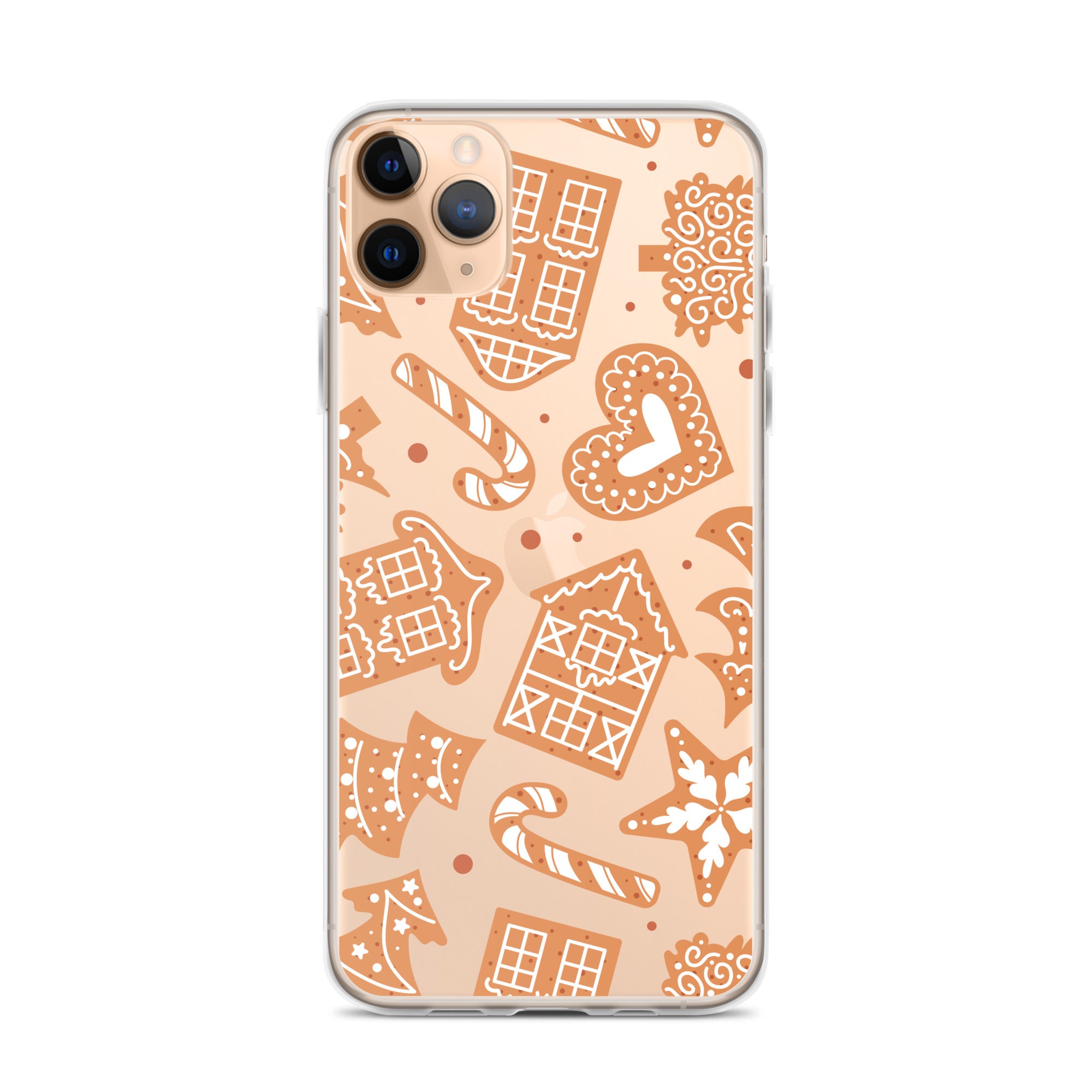Gingerbread Clear iPhone Case iPhone 11 Pro Max