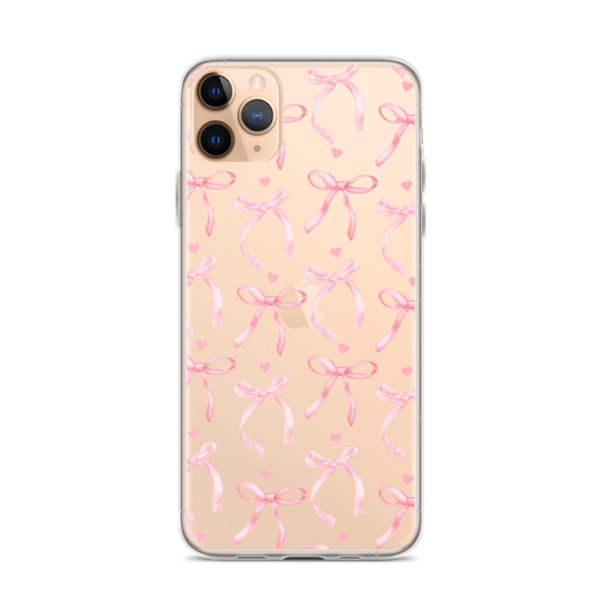 Blushing Bow Clear iPhone Case