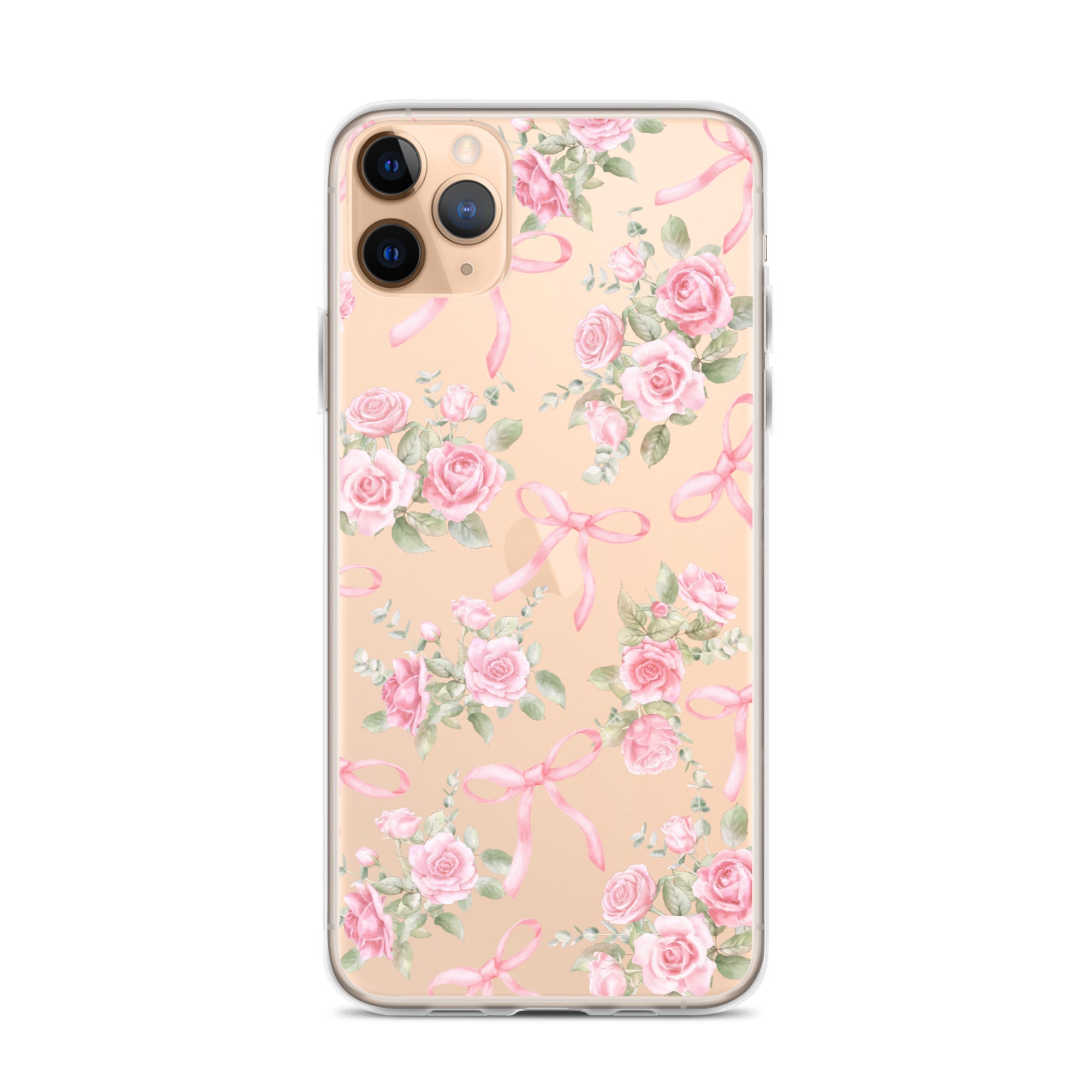 Bows & Roses Clear iPhone Case