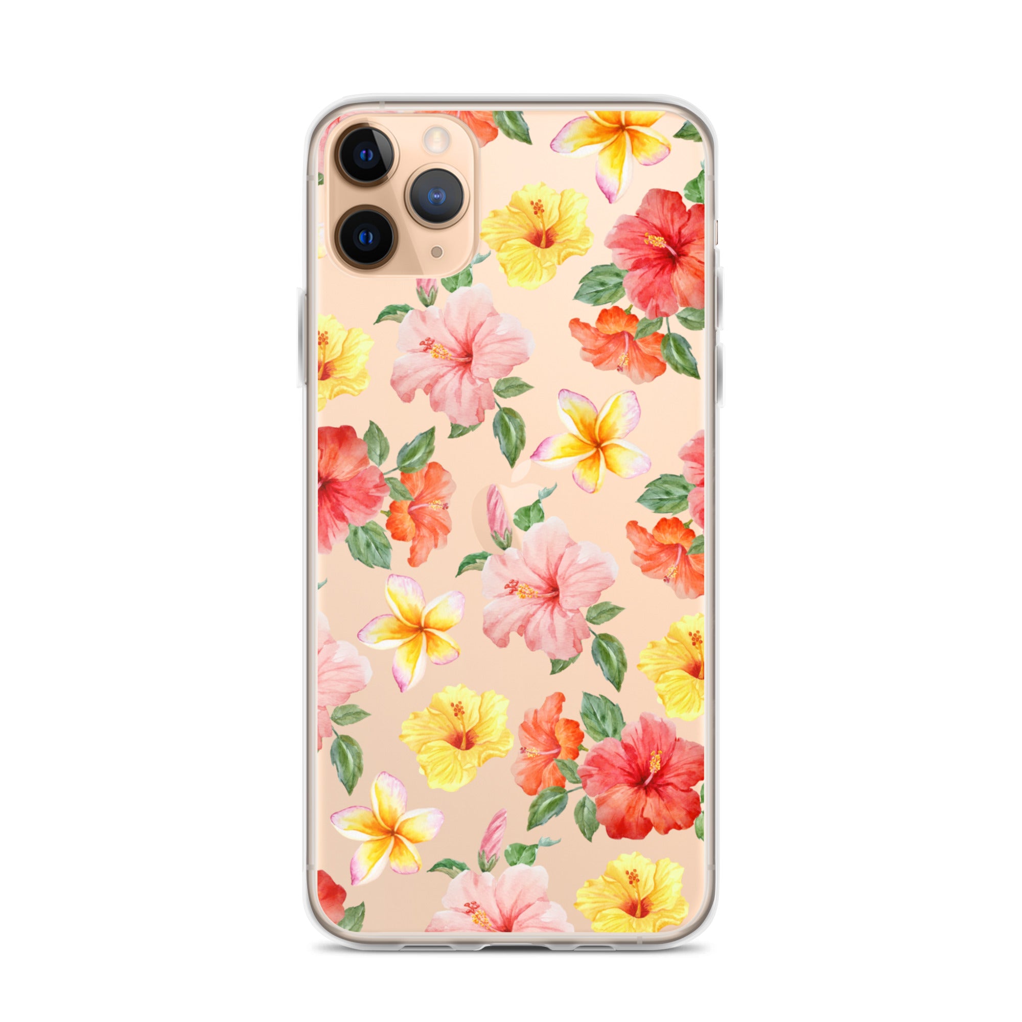 Hibiscus Bloom Clear iPhone Case