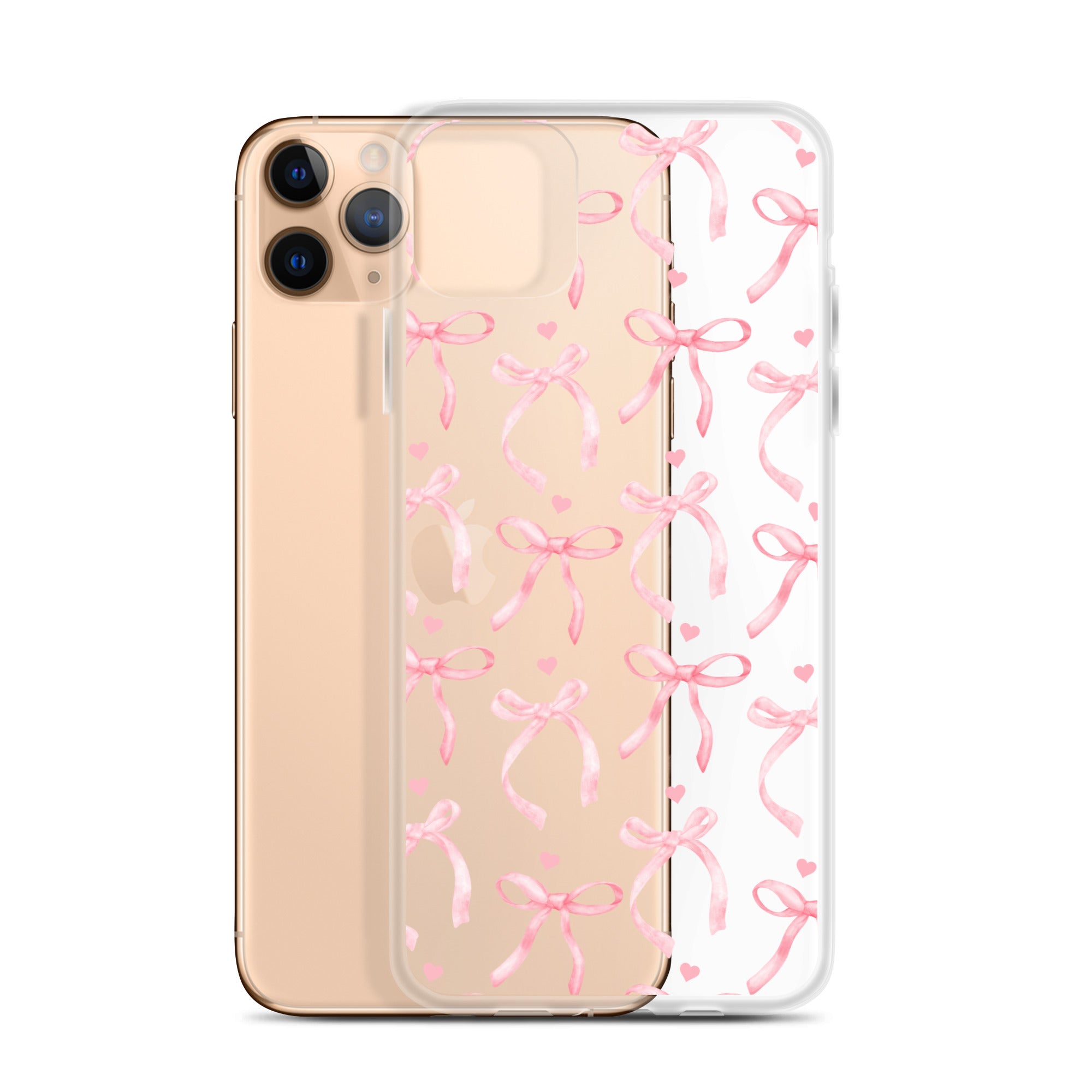 Blushing Bow Clear iPhone Case
