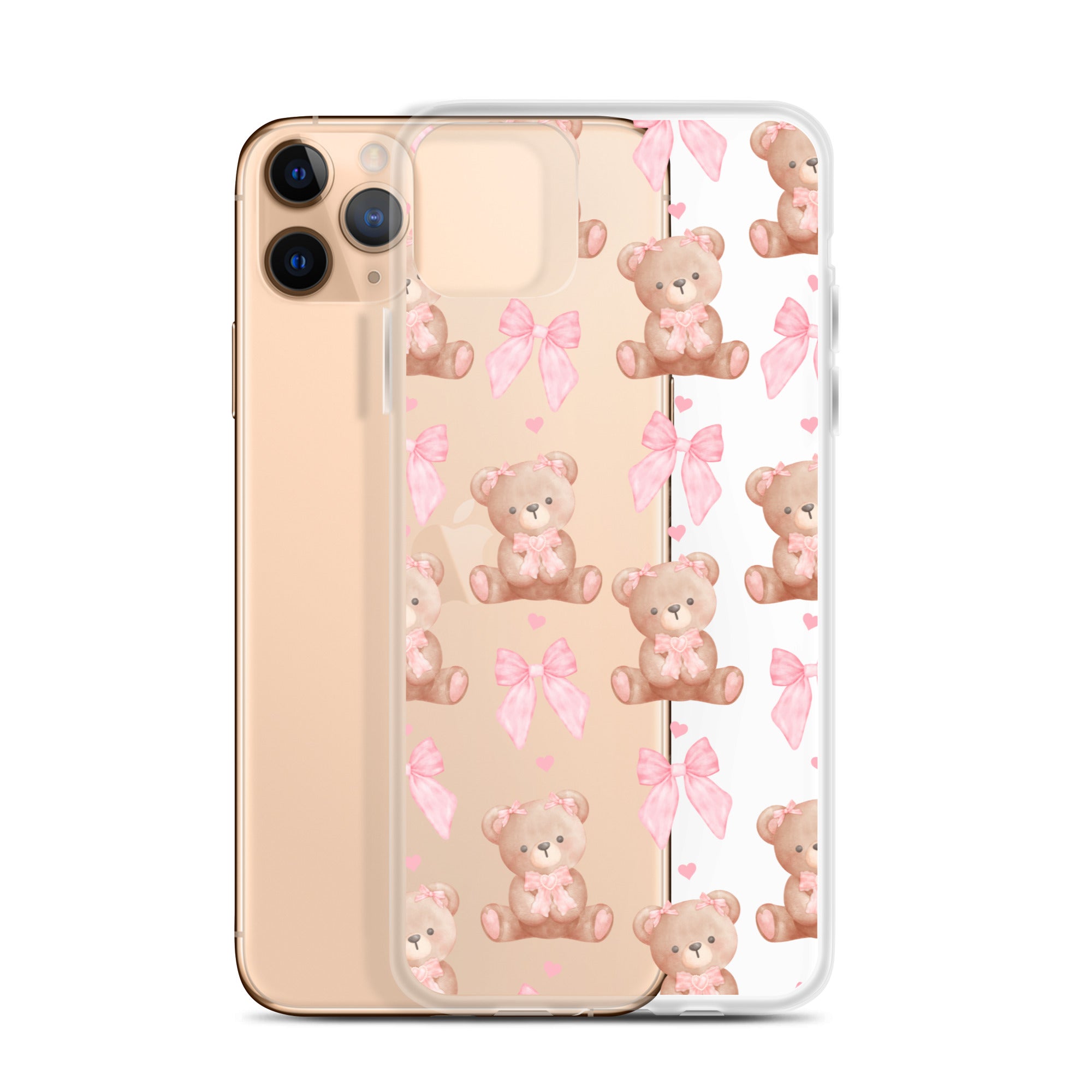 Bows & Bears Clear iPhone Case