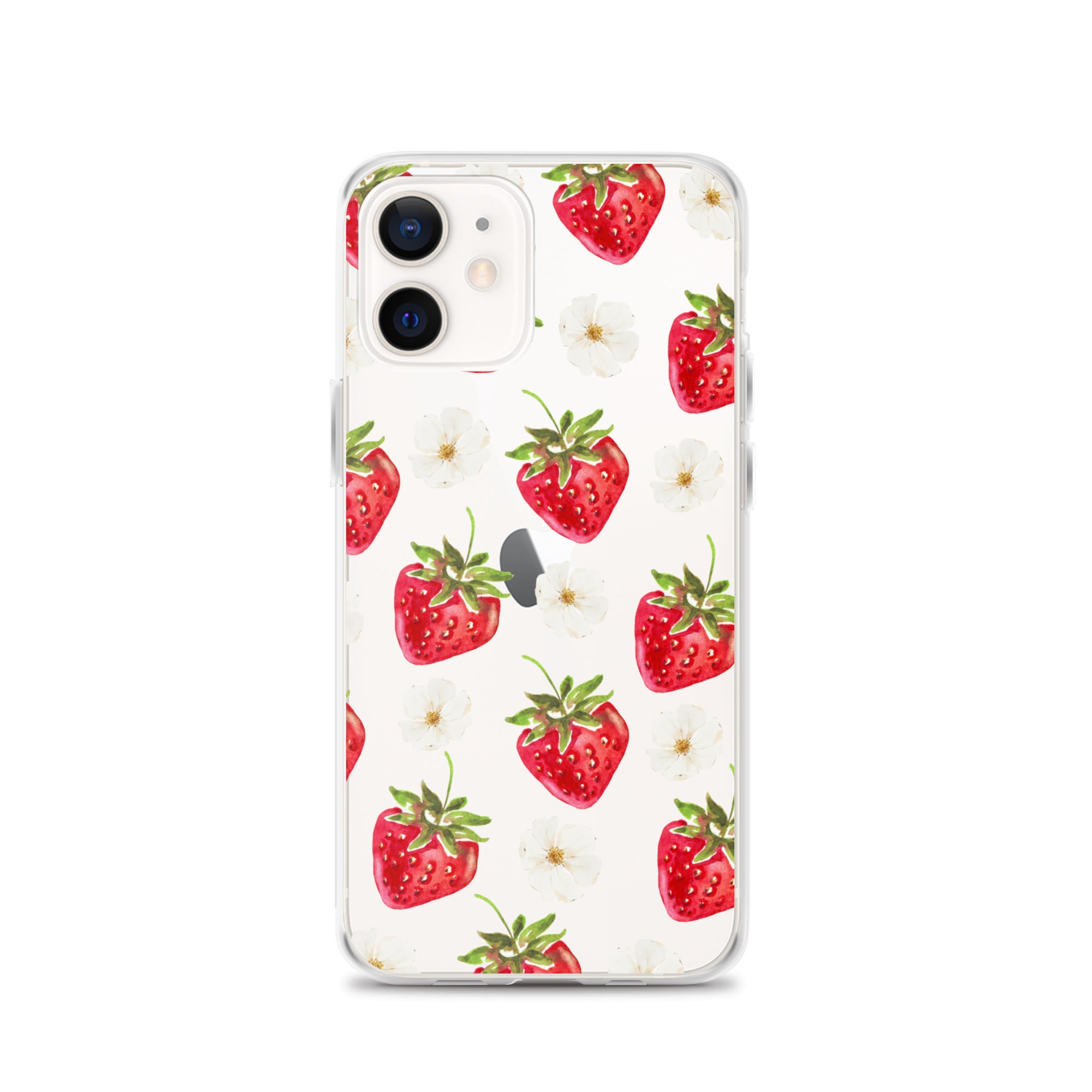Strawberry Bloom Clear iPhone Case