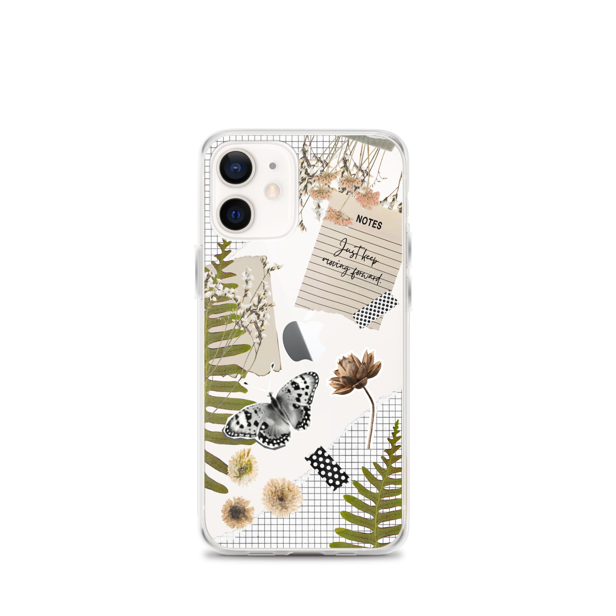 Boho Collage Clear iPhone Case iPhone 12 mini