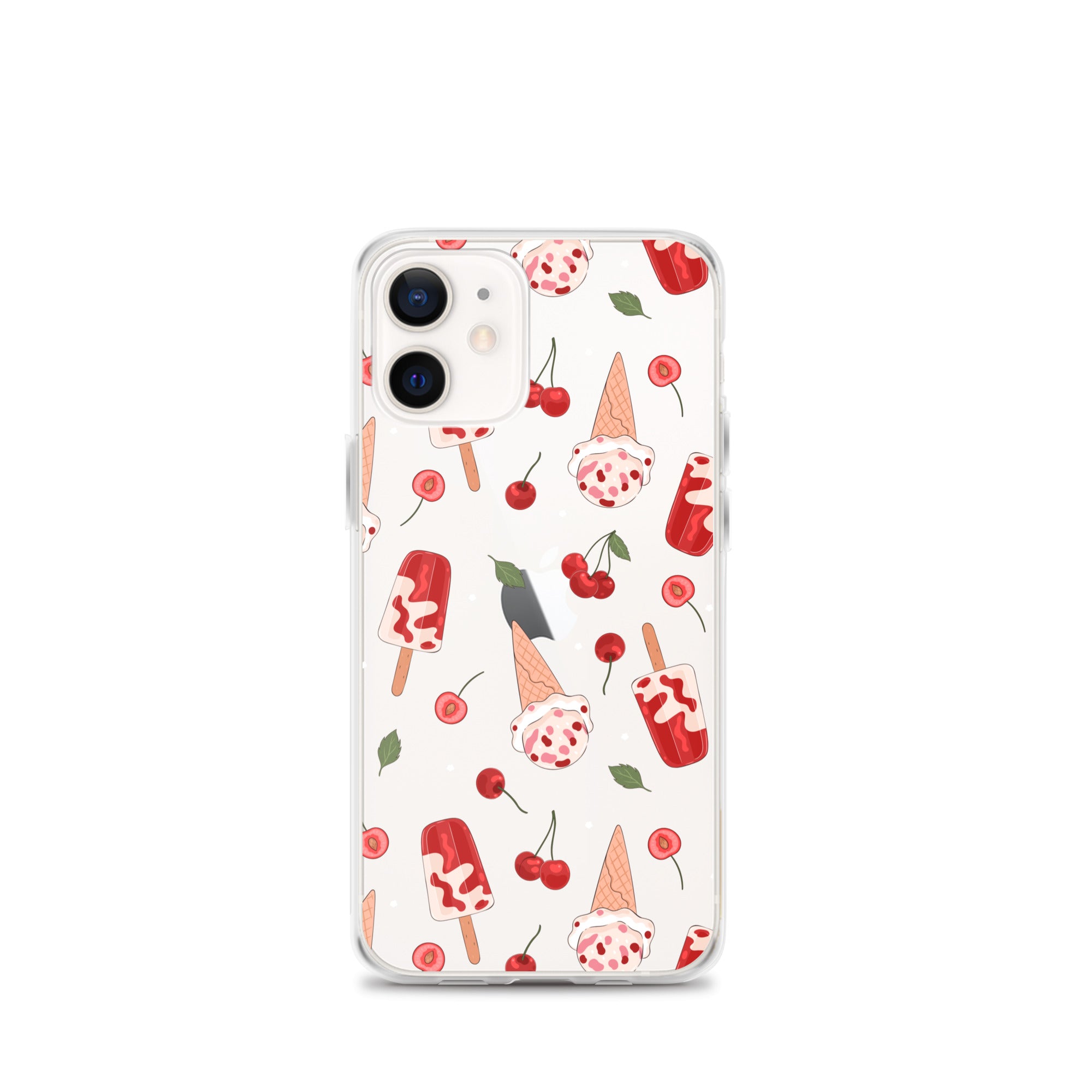 Cherry Ice Cream Clear iPhone Case iPhone 12 mini