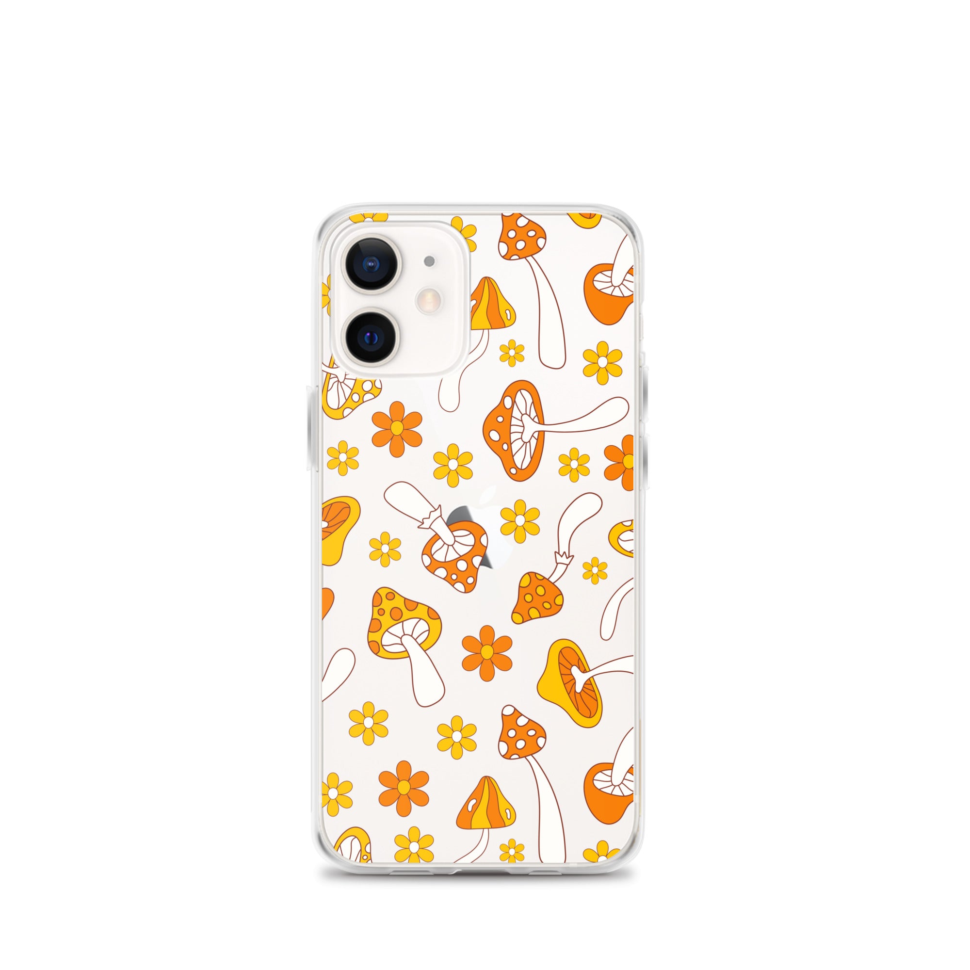 Retro Mushrooms Clear iPhone Case iPhone 12 mini