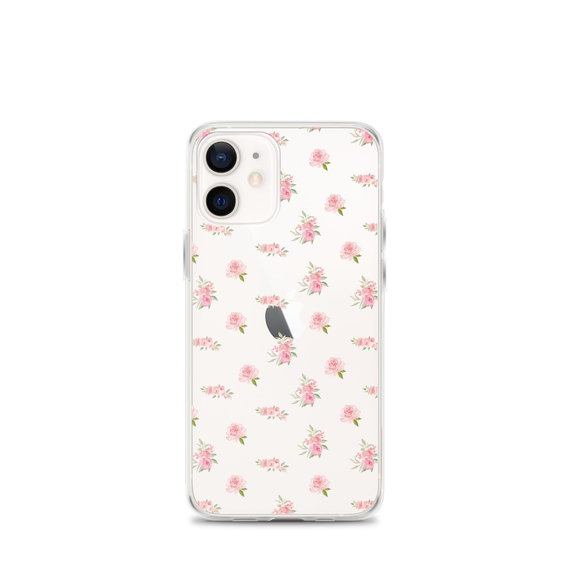 Pink Vintage Roses Clear iPhone Case