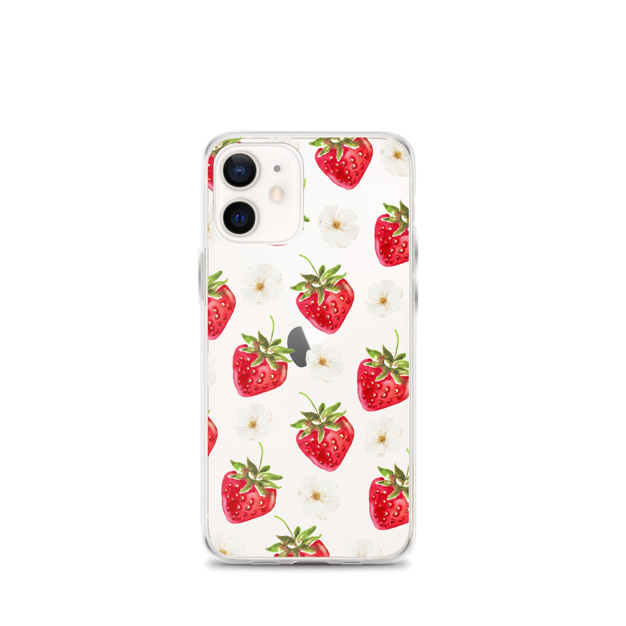 Strawberry Bloom Clear iPhone Case