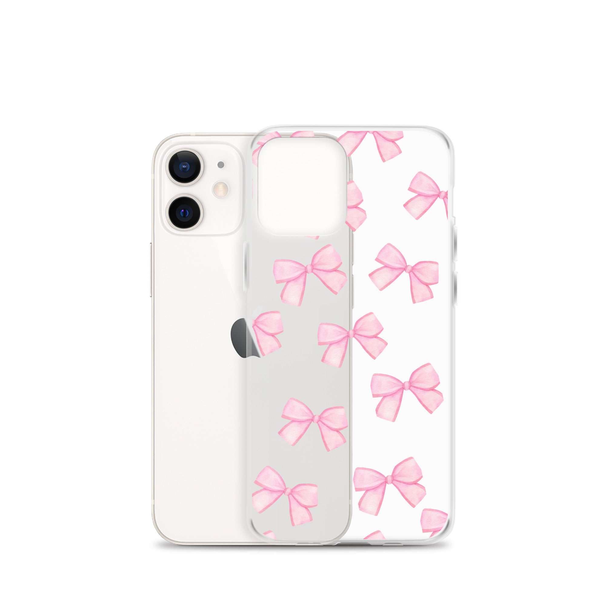 Pink Bows Clear iPhone Case