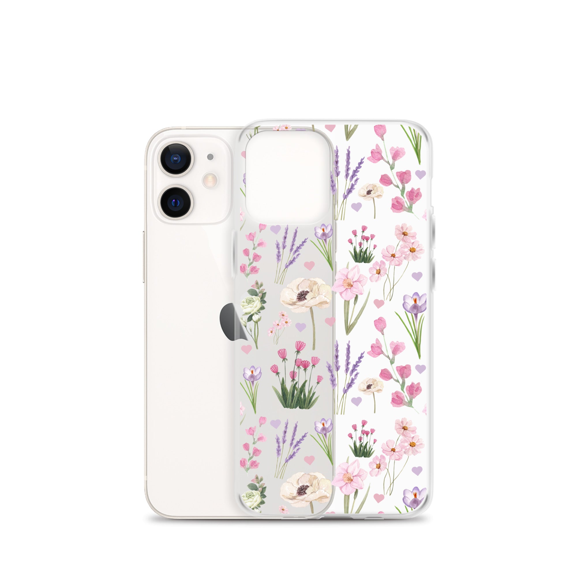 Purple Garden Clear iPhone Case