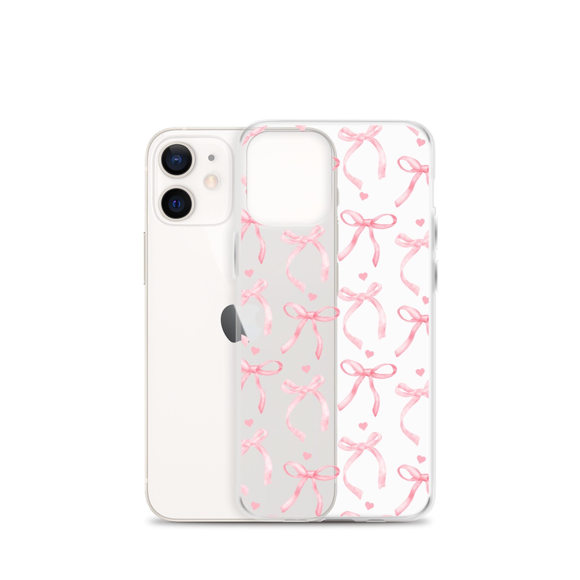 Blushing Bow Clear iPhone Case
