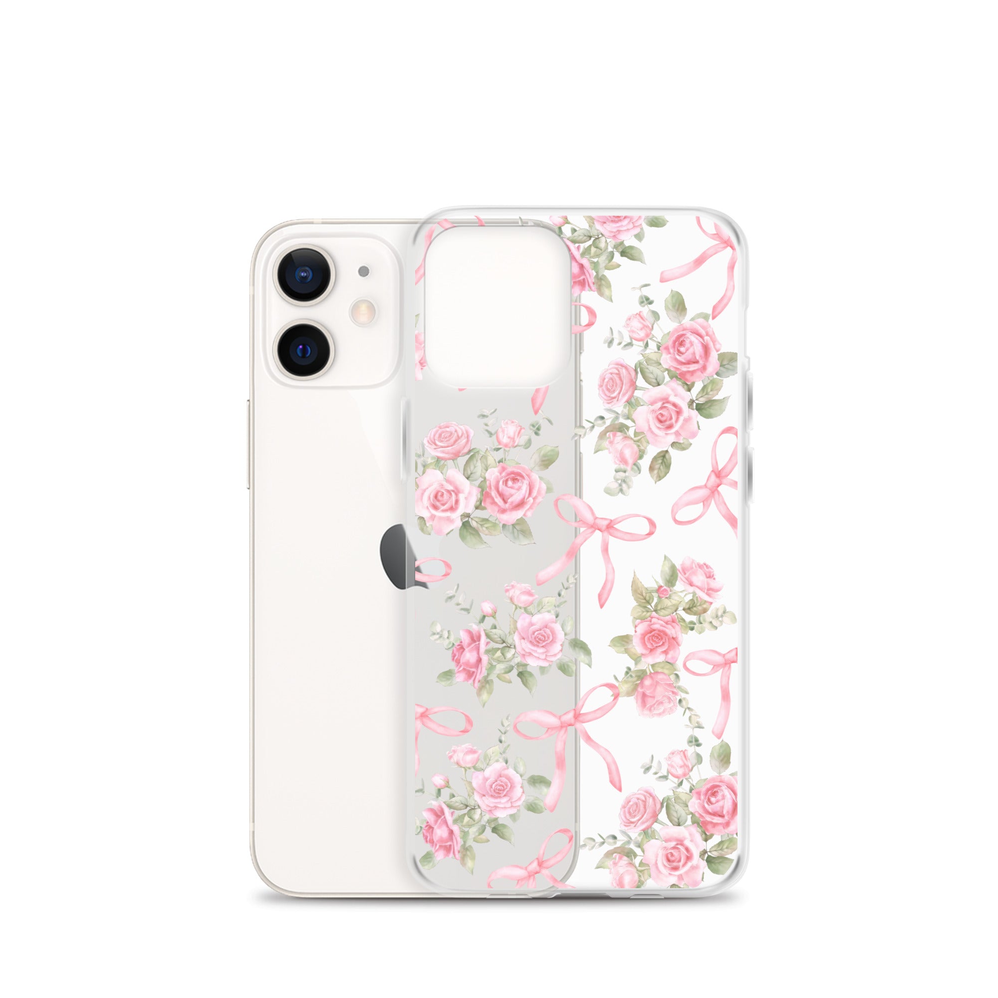 Bows & Roses Clear iPhone Case